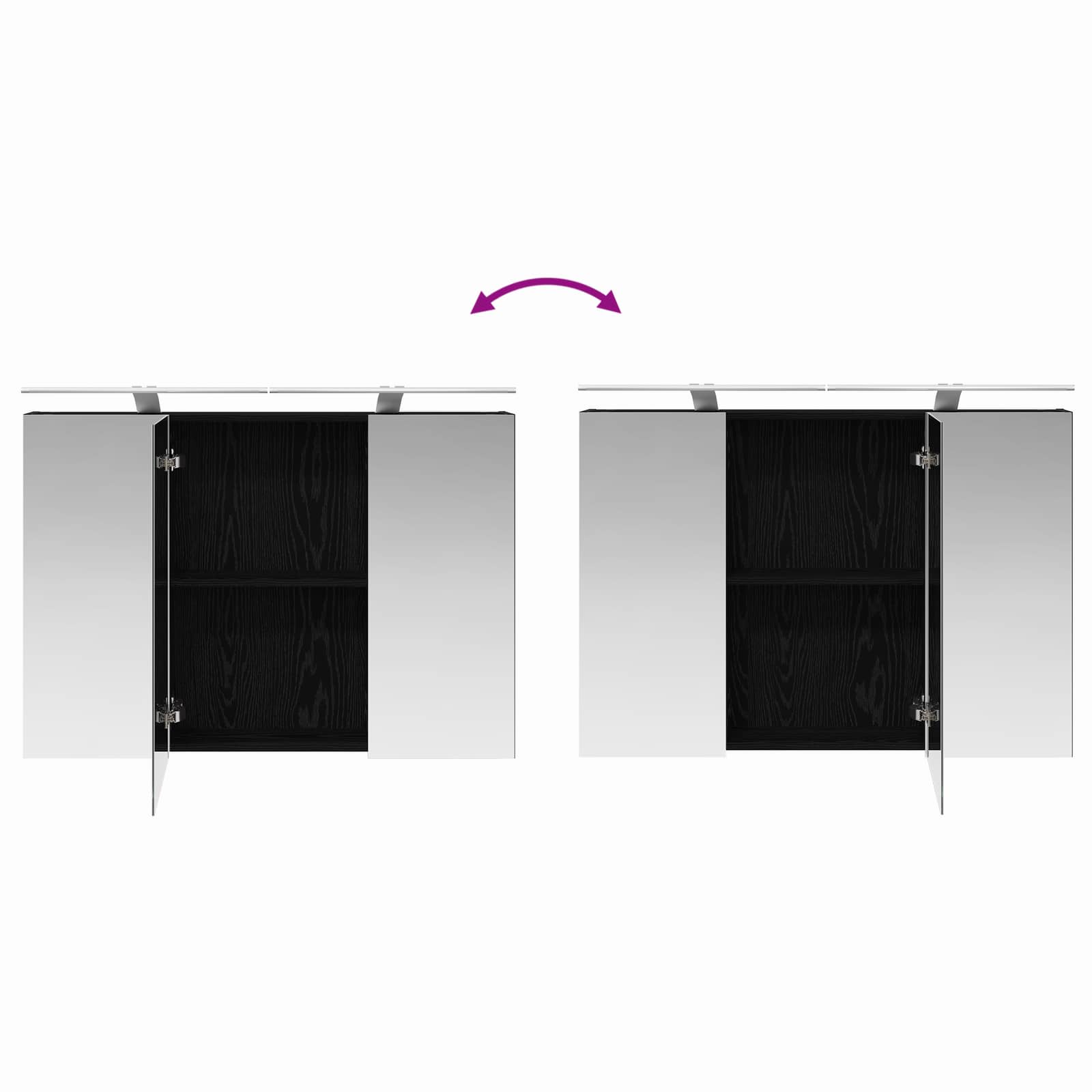 Set namještaja za kupaonicu 4 pcs Crni hrast