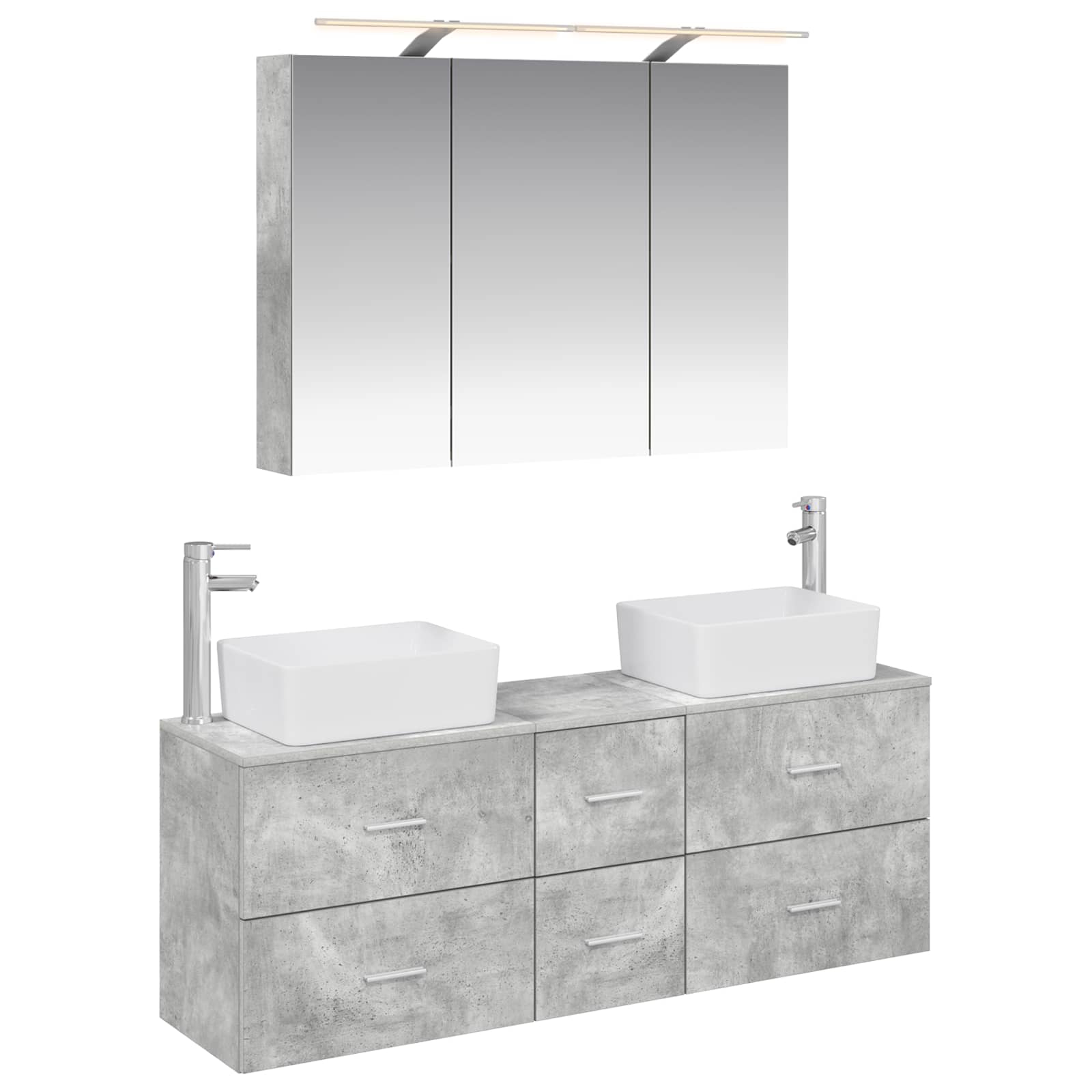 Set namještaja za kupaonicu 4 pcs Betonska siva