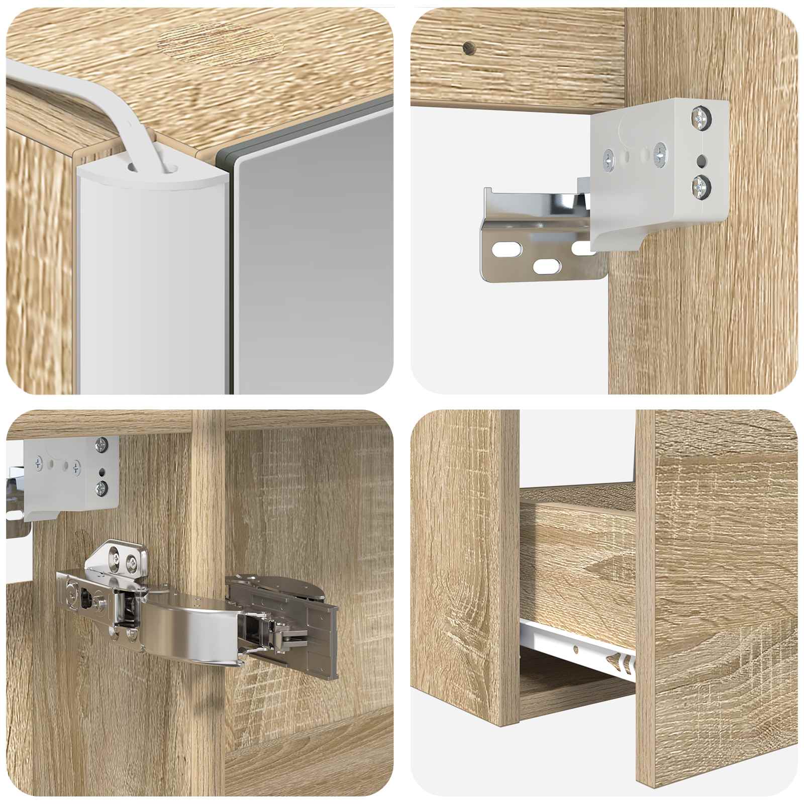 Set namještaja za kupaonicu 4 pcs Hrast sonoma