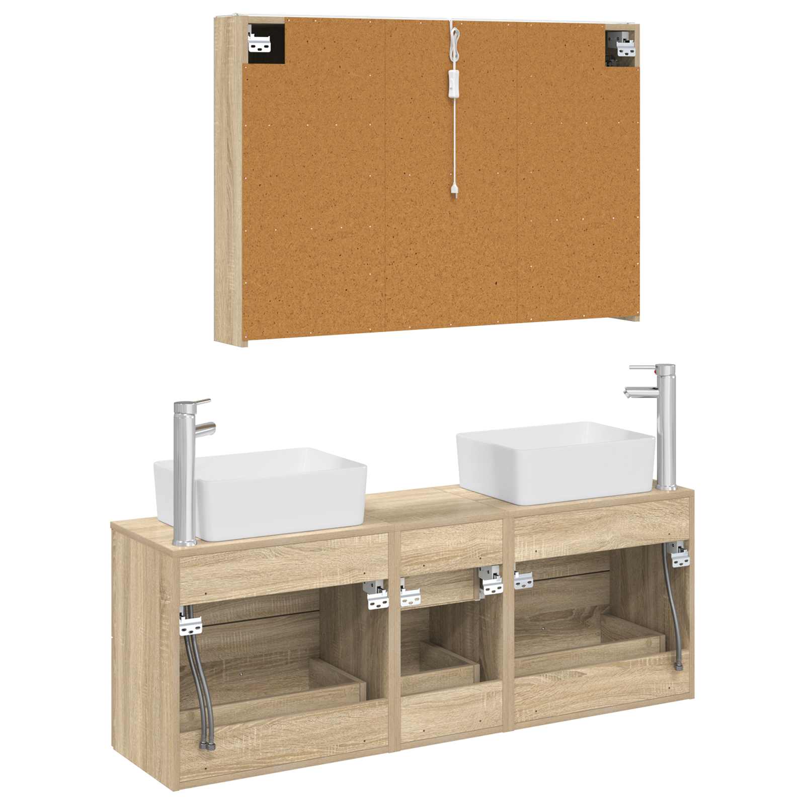 Set namještaja za kupaonicu 4 pcs Hrast sonoma