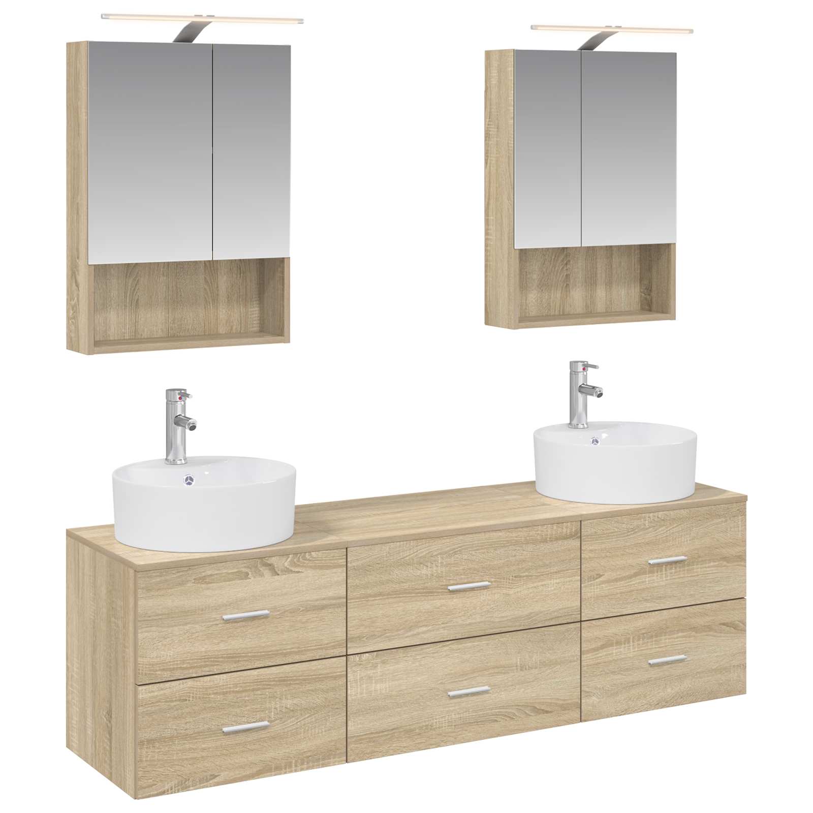 Set namještaja za kupaonicu 5 pcs Hrast sonoma
