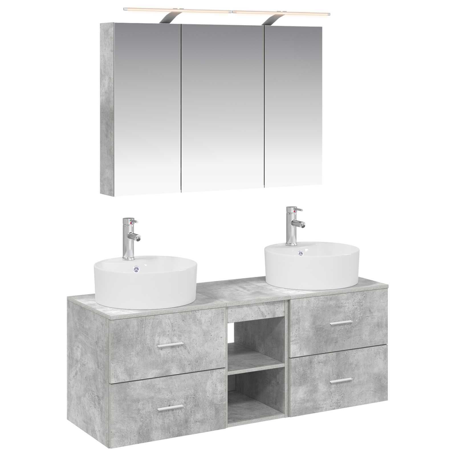 Set namještaja za kupaonicu 4 pcs Betonska siva