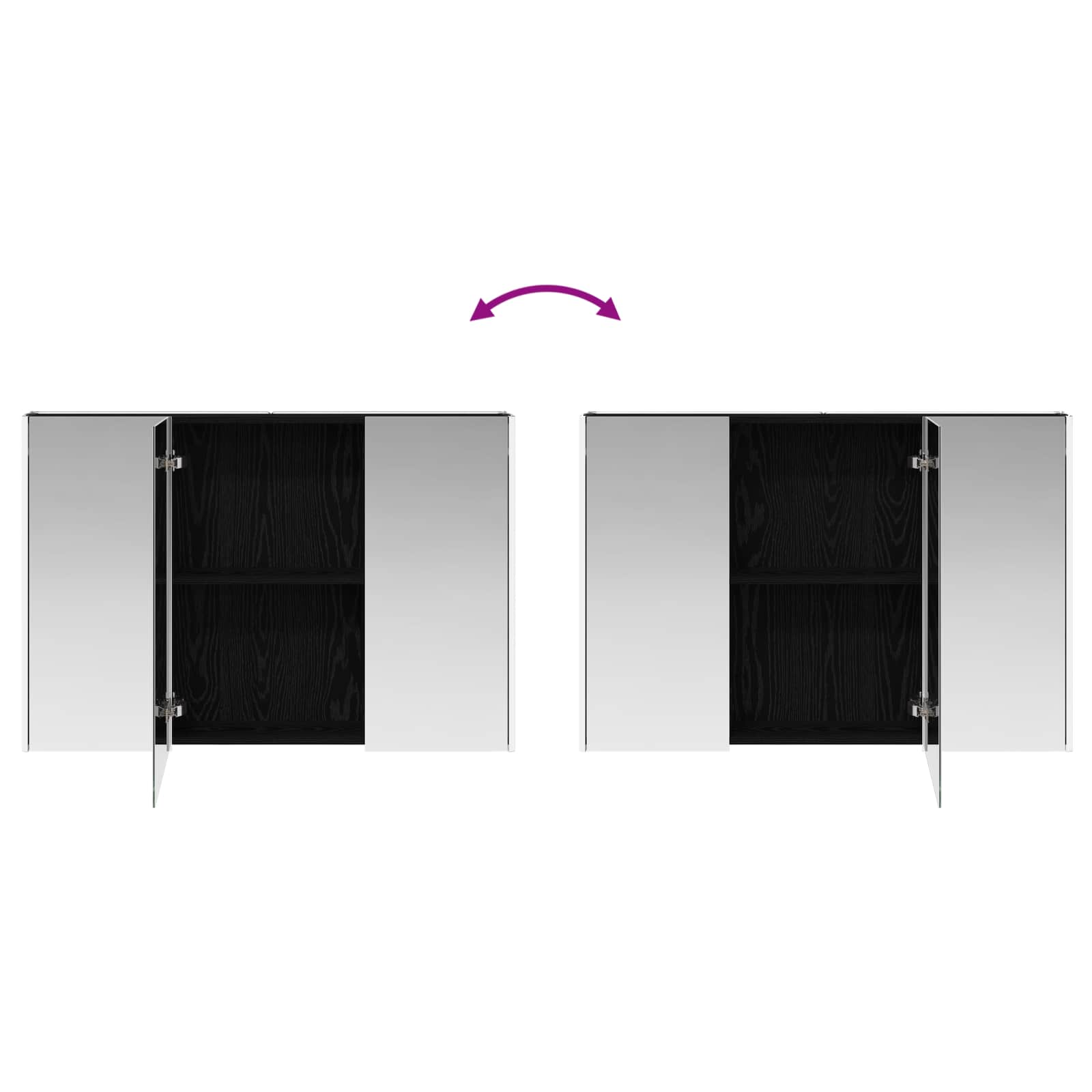 Set namještaja za kupaonicu 4 pcs Crni hrast