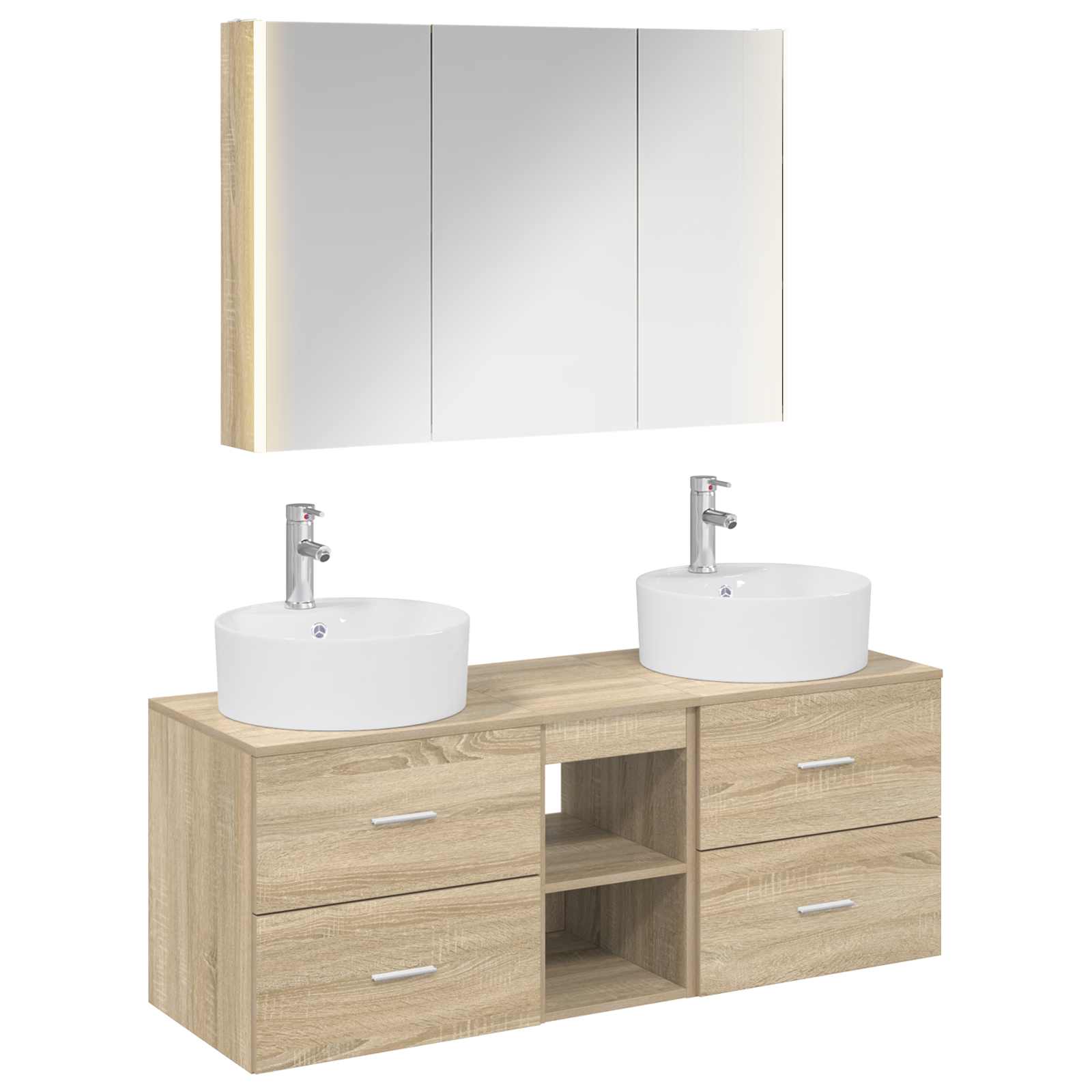 Set namještaja za kupaonicu 4 pcs Hrast sonoma