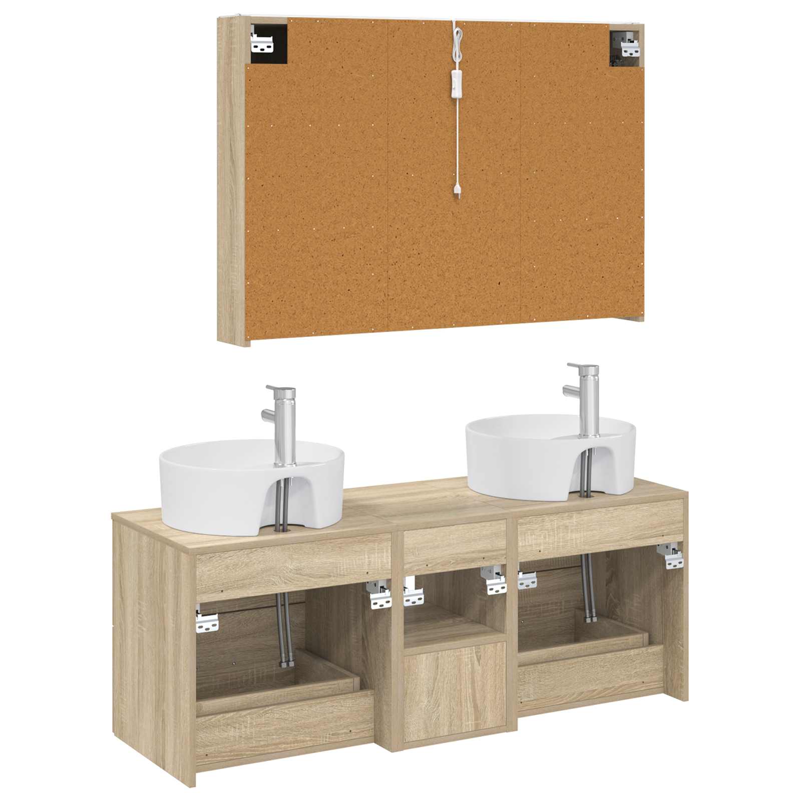 Set namještaja za kupaonicu 4 pcs Hrast sonoma