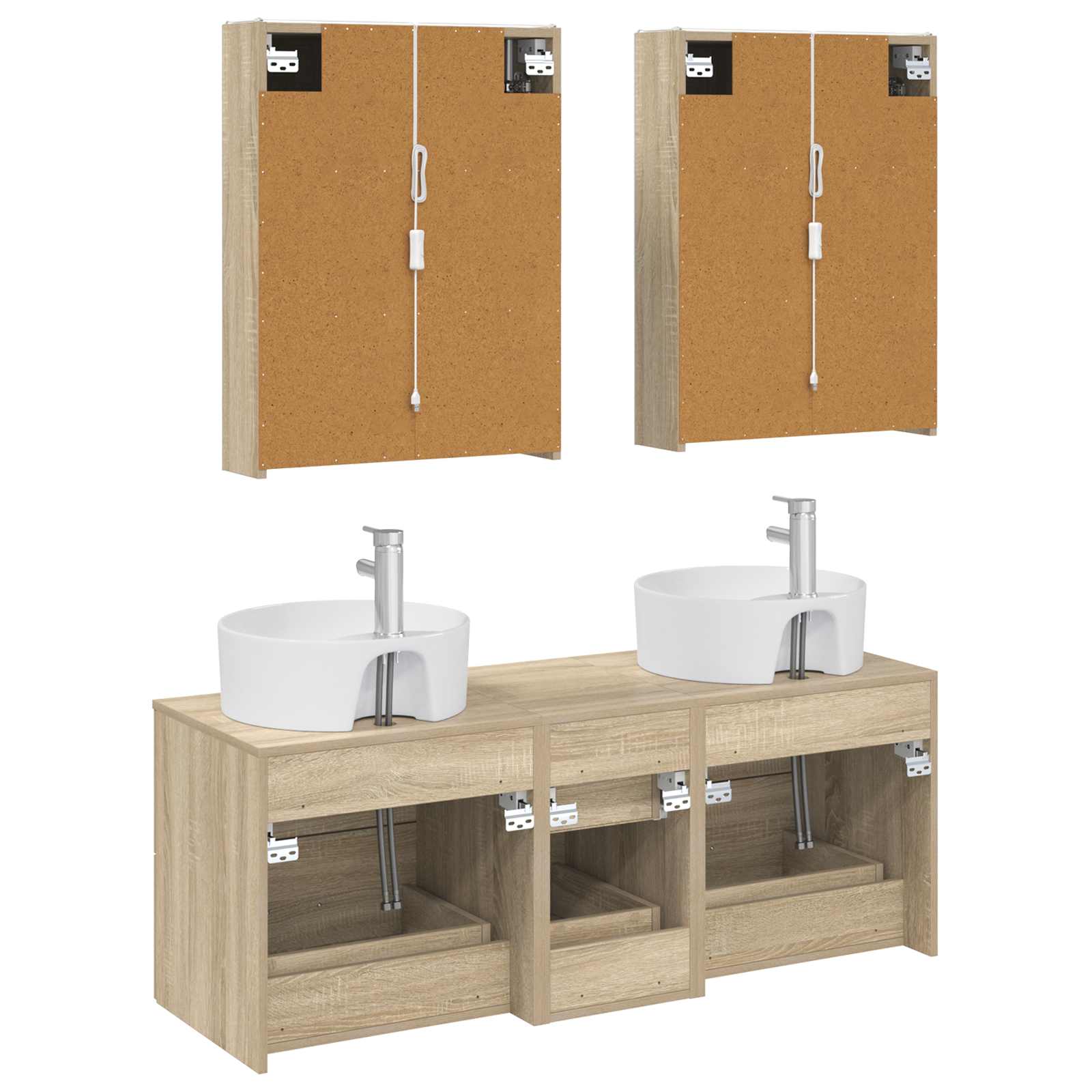 Set namještaja za kupaonicu 5 pcs Hrast sonoma