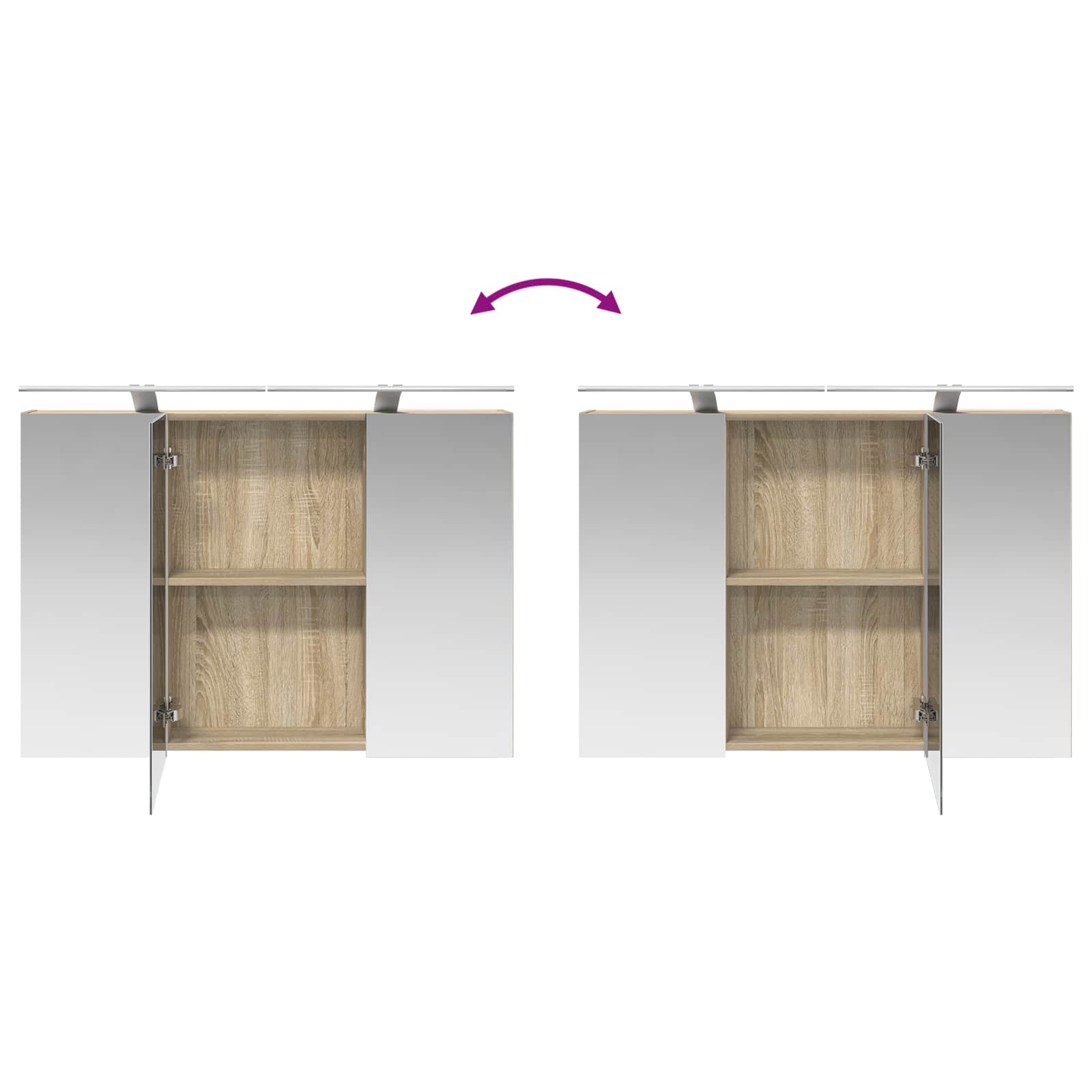 Set namještaja za kupaonicu 4 pcs Hrast sonoma