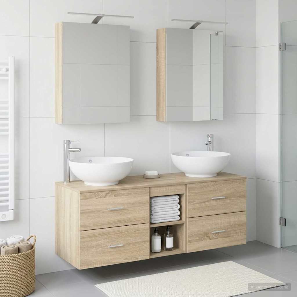 Set namještaja za kupaonicu 5 pcs Hrast sonoma