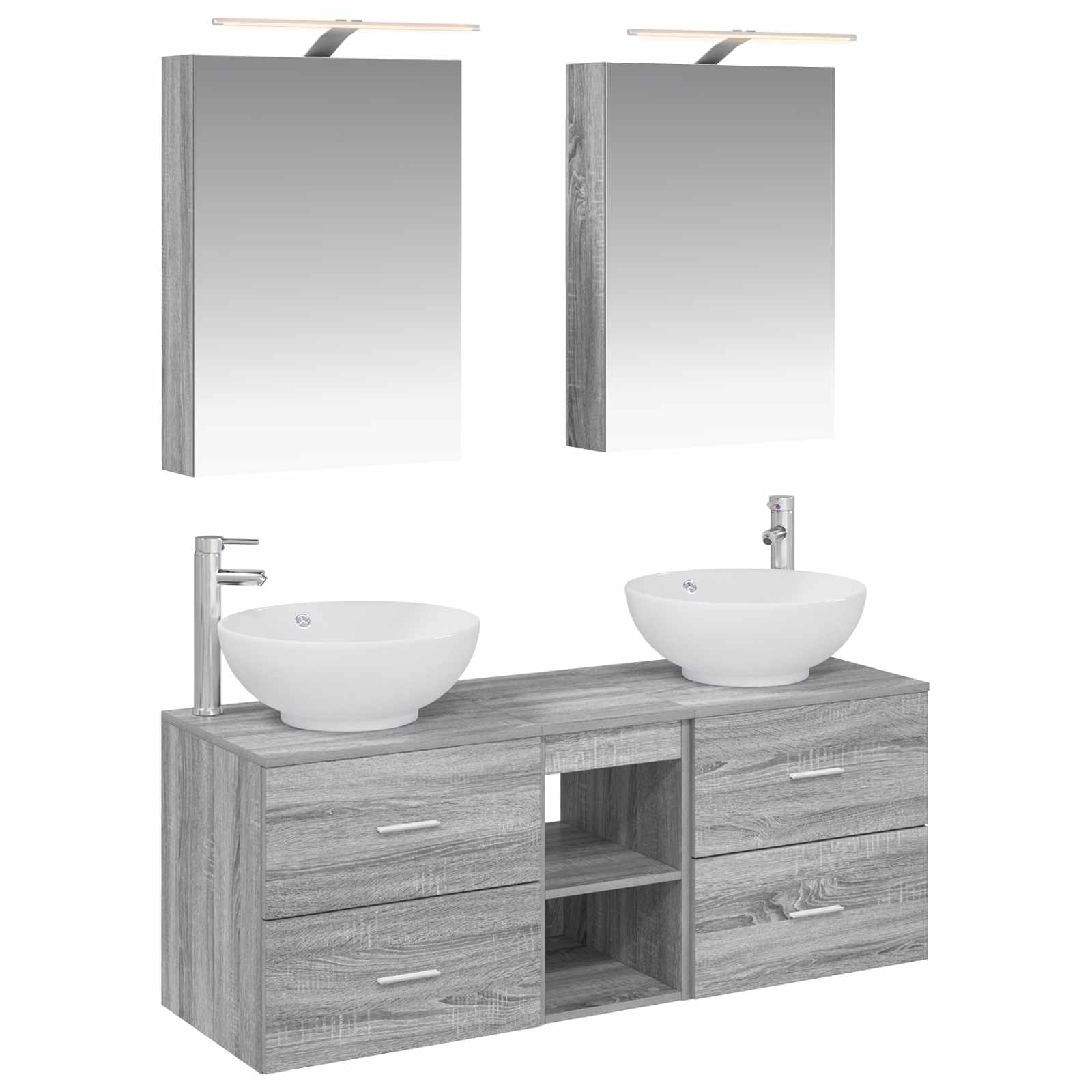 Set namještaja za kupaonicu 5 pcs Siva Sonoma