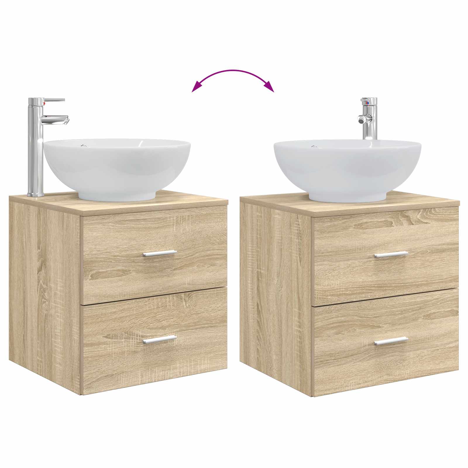 Set namještaja za kupaonicu 4 pcs Hrast sonoma