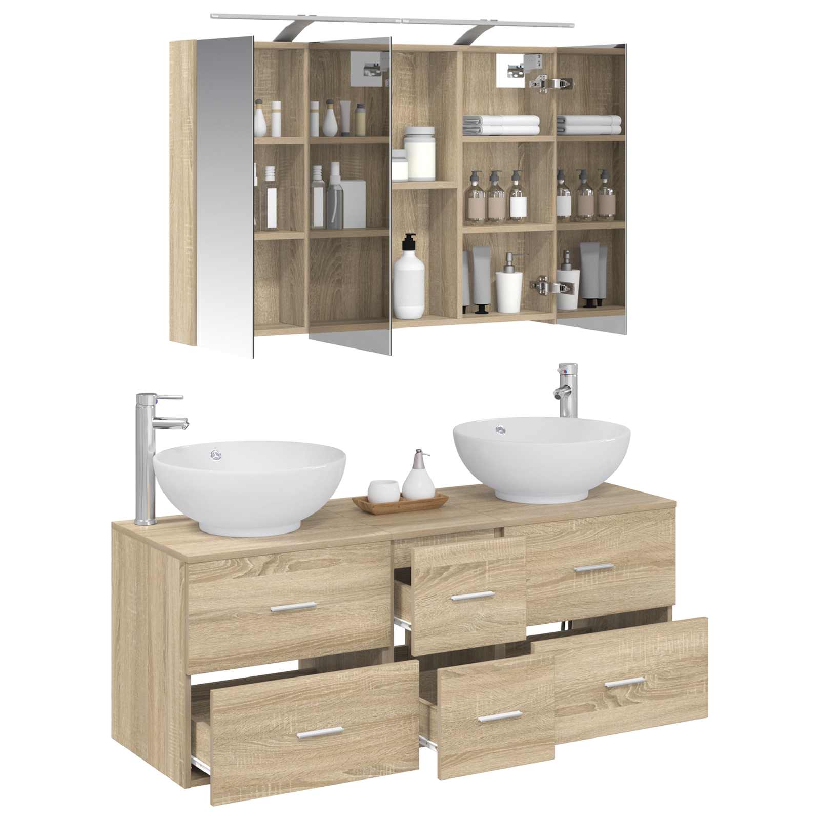 Set namještaja za kupaonicu 4 pcs Hrast sonoma