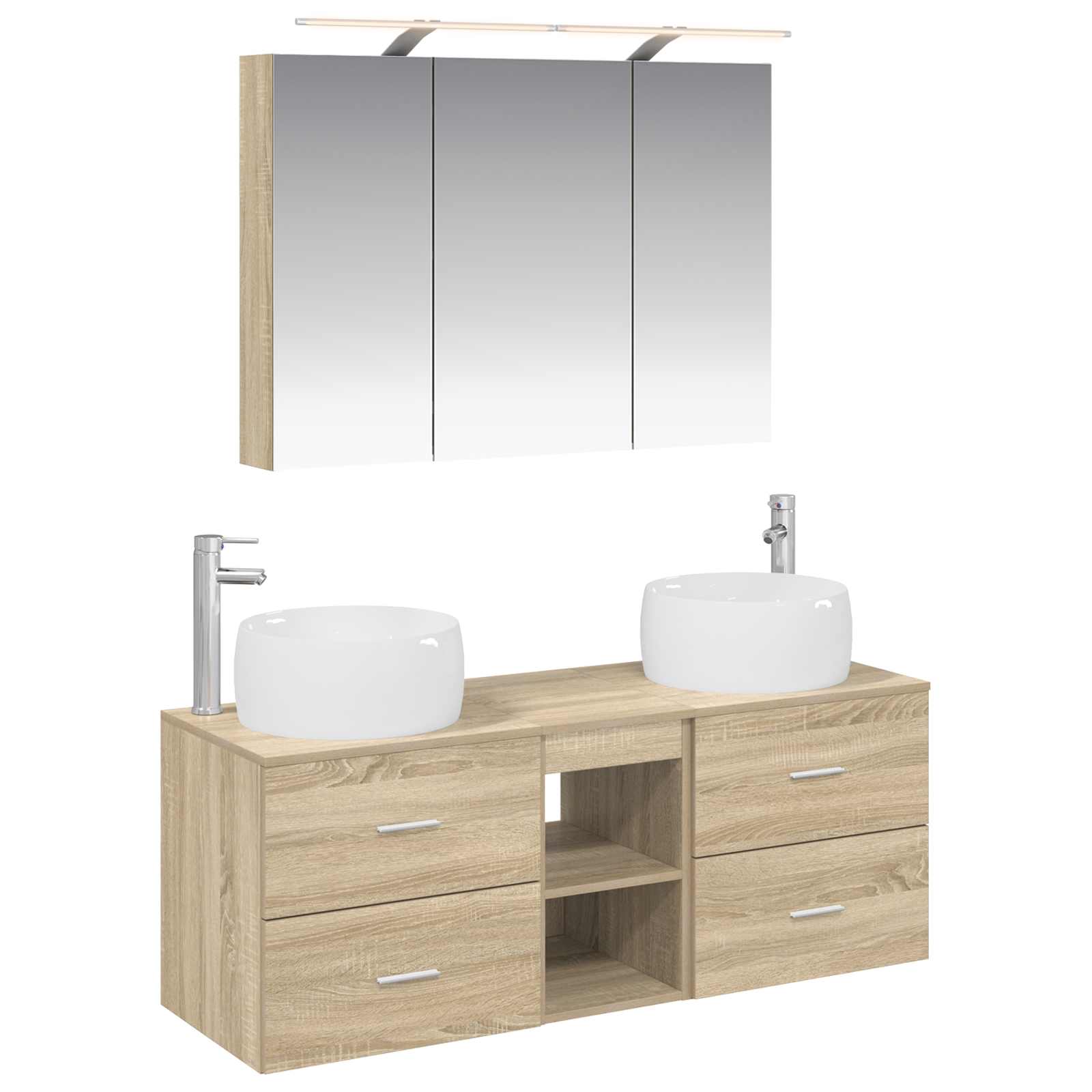 Set namještaja za kupaonicu 4 pcs Hrast sonoma