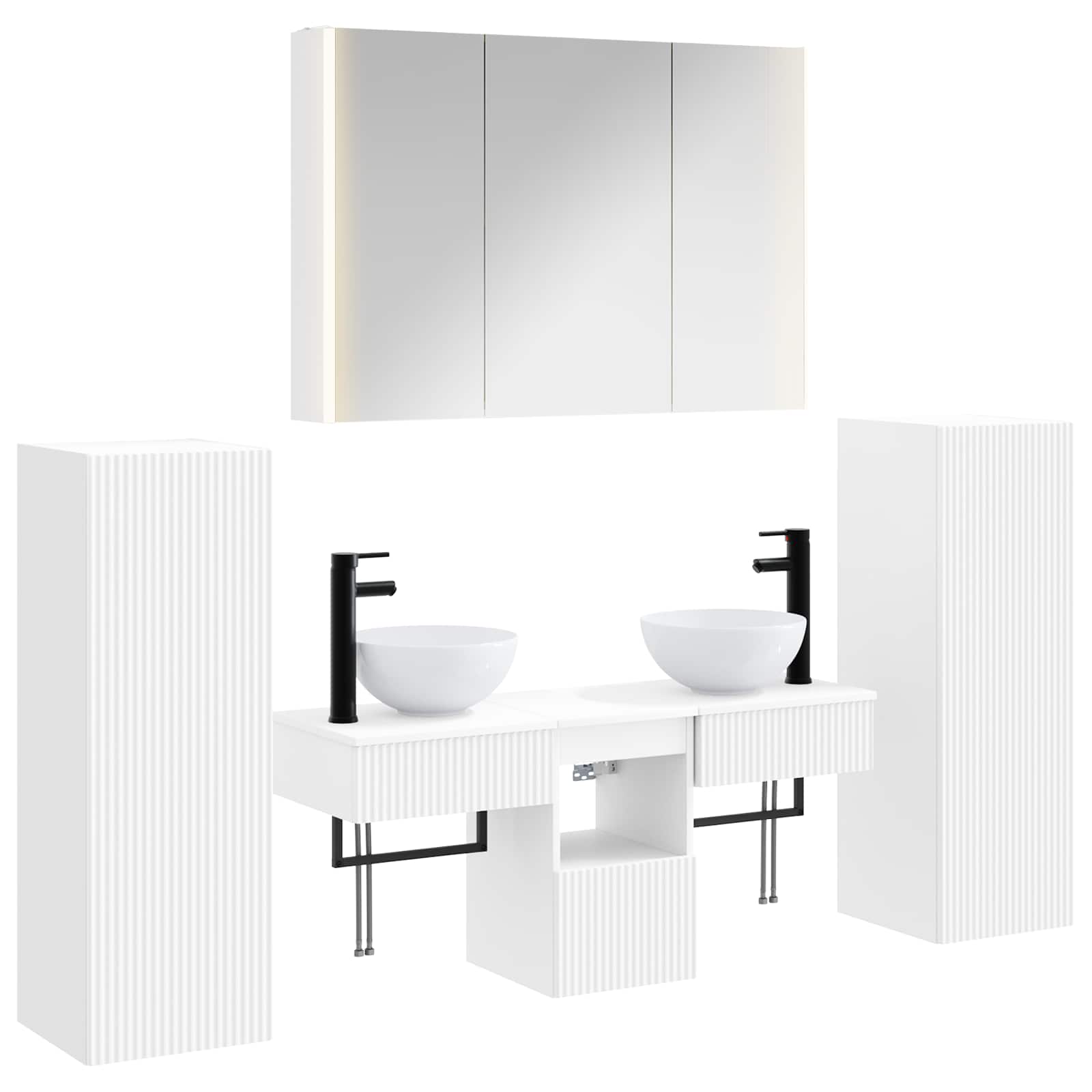 Set namještaja za kupaonicu 6 pcs Bijela