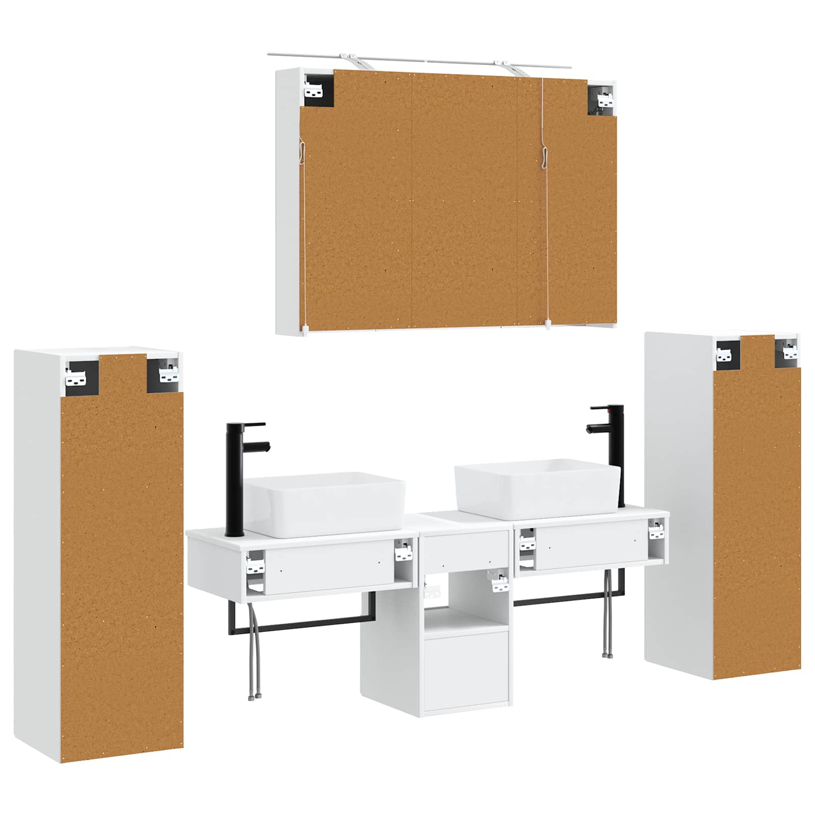 Set namještaja za kupaonicu 6 pcs Bijela
