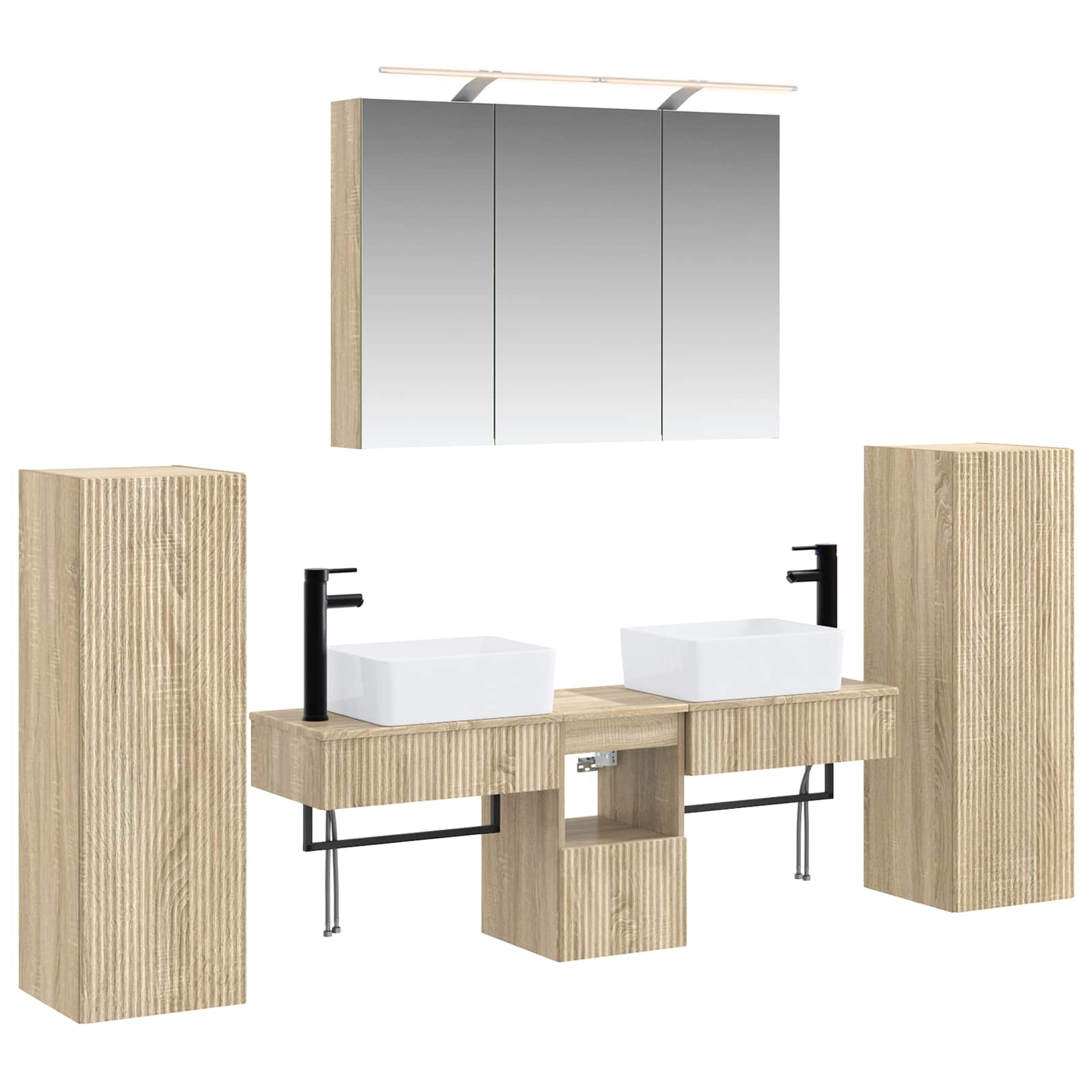 Set namještaja za kupaonicu 6 pcs Hrast sonoma