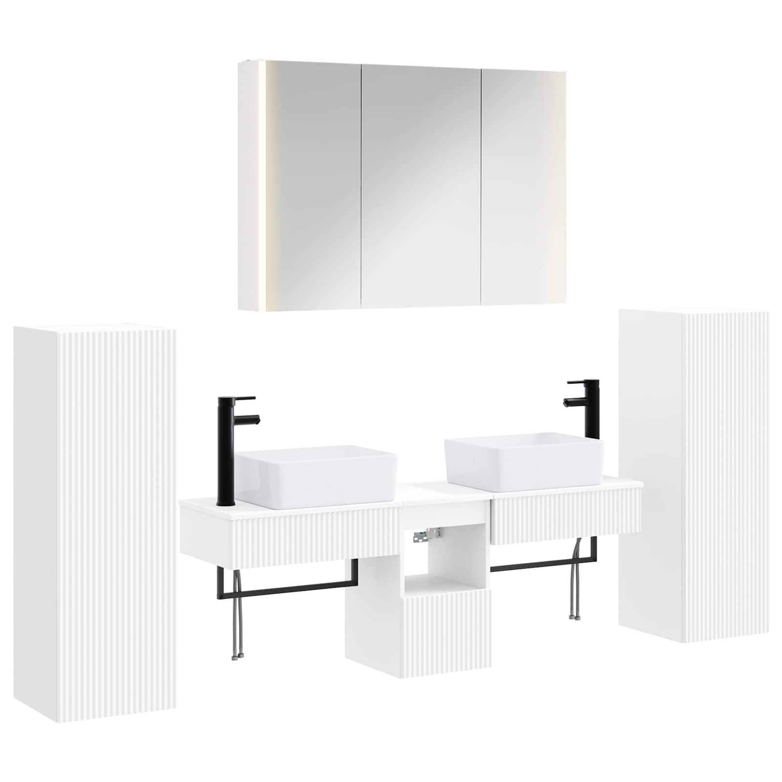 Set namještaja za kupaonicu 6 pcs Bijela