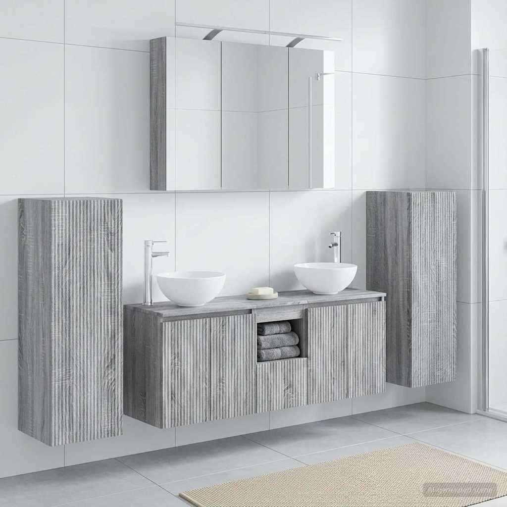Set namještaja za kupaonicu 6 pcs Siva Sonoma