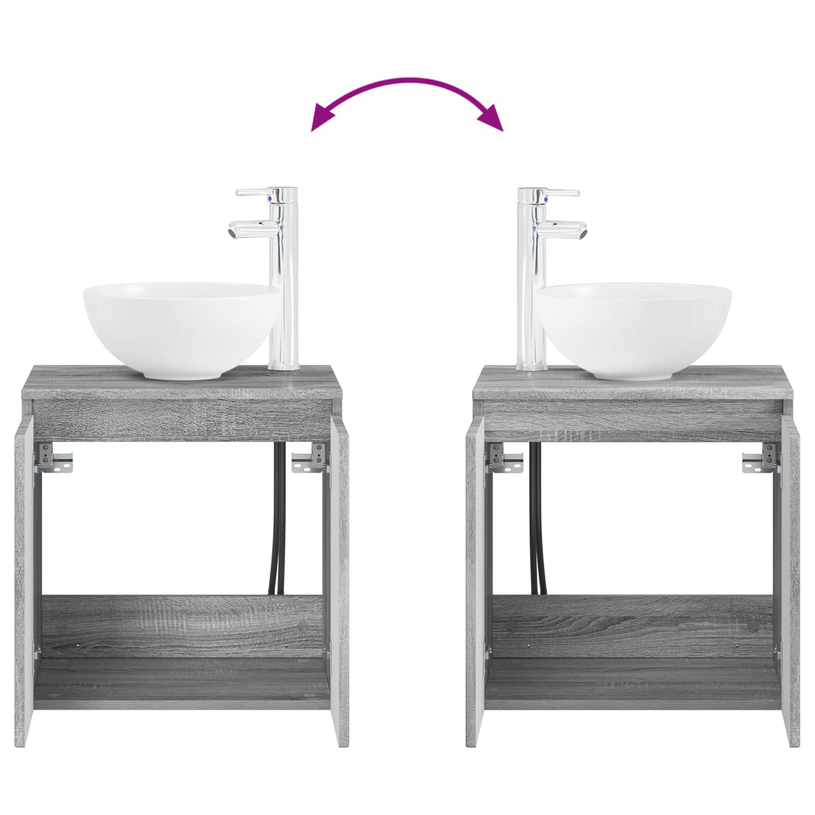 Set namještaja za kupaonicu 6 pcs Siva Sonoma