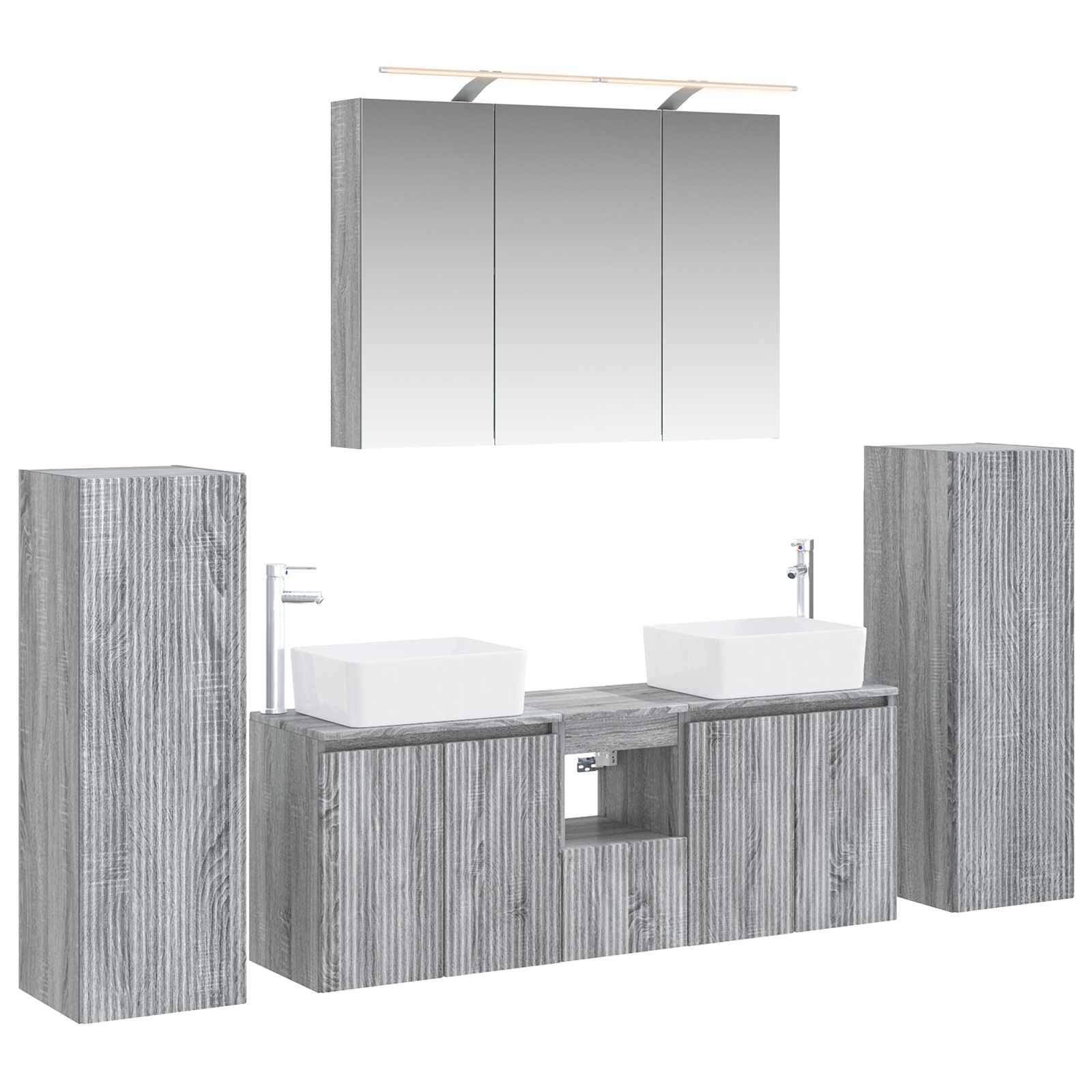 Set namještaja za kupaonicu 6 pcs Siva Sonoma