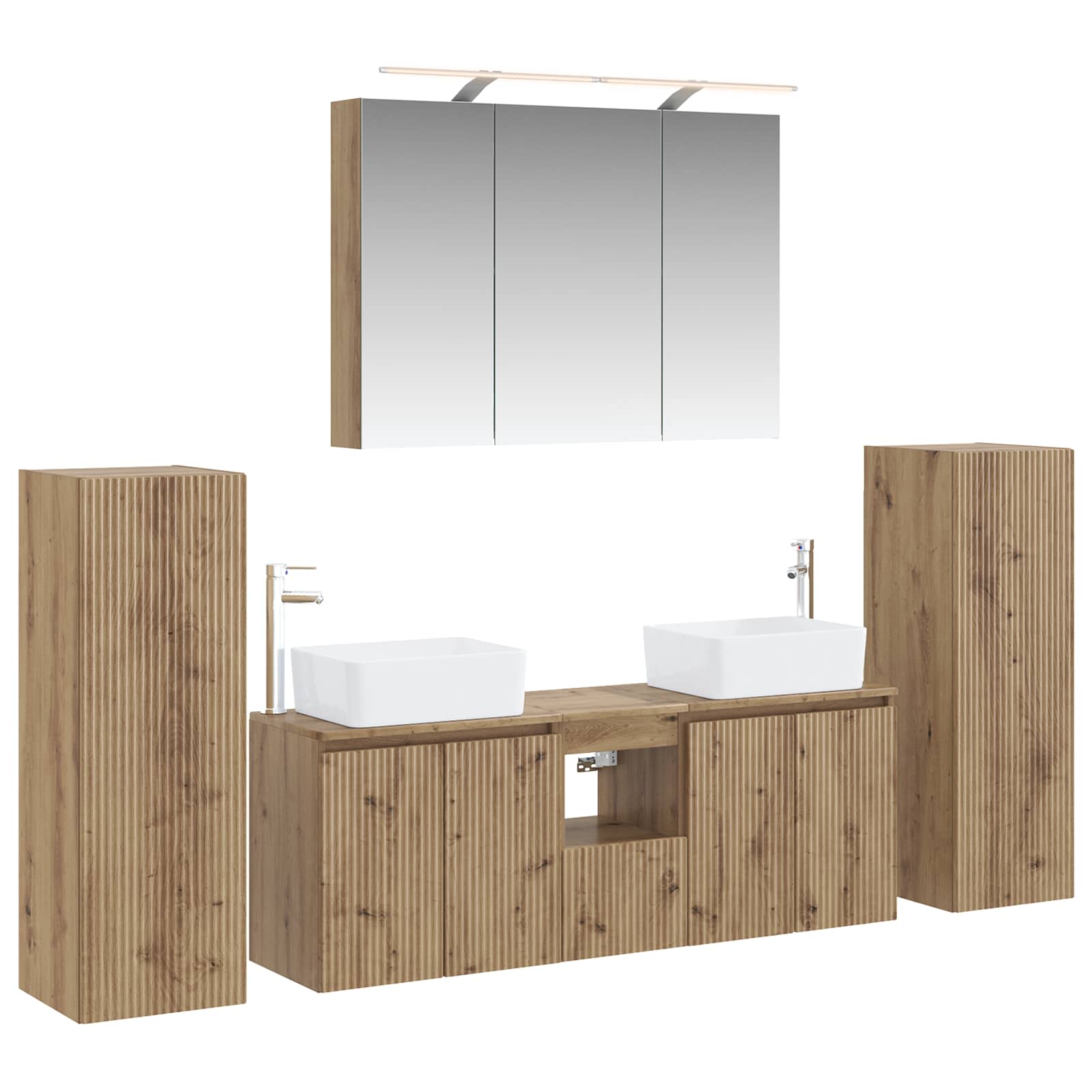 Set namještaja za kupaonicu 6 pcs Hrast artisan