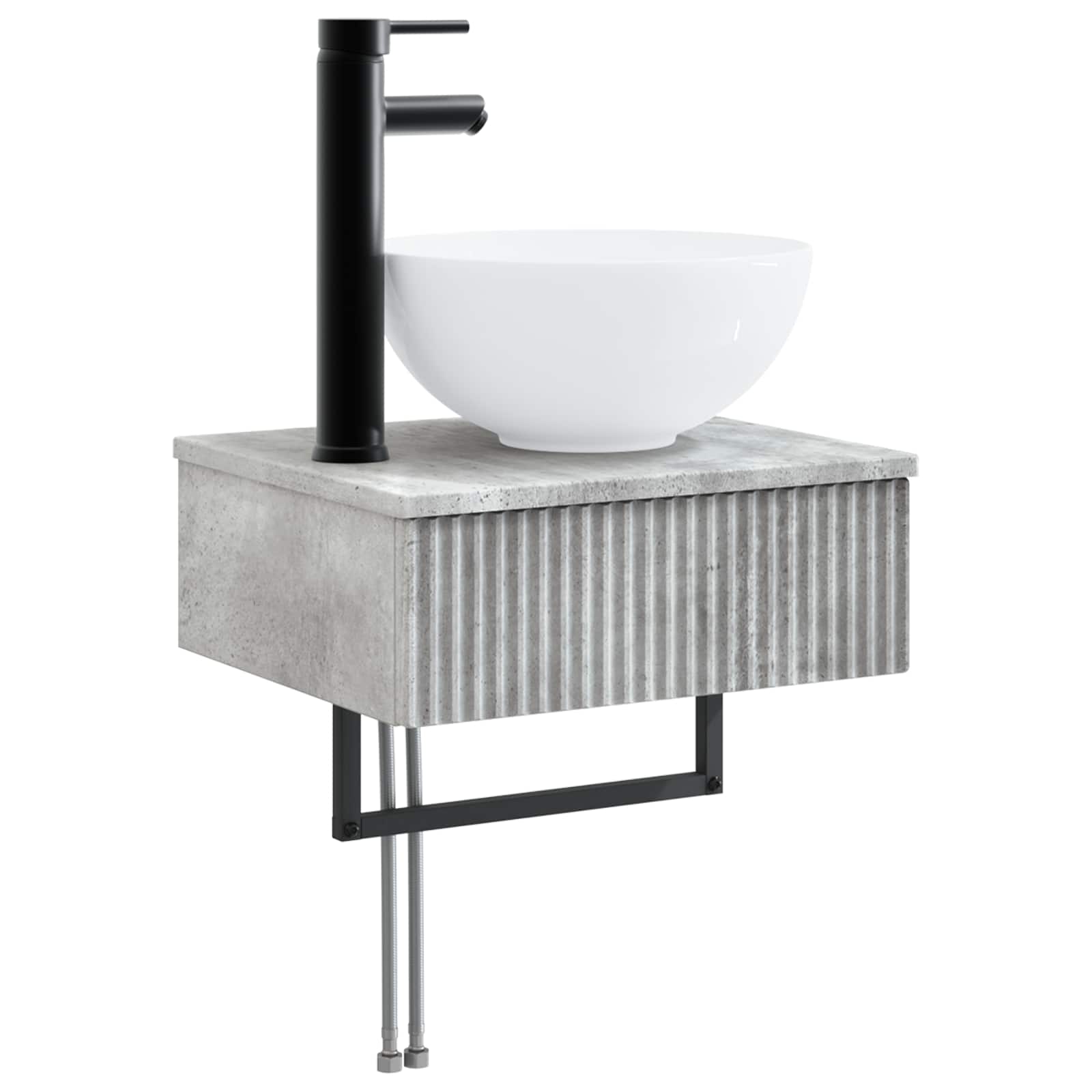 Set namještaja za kupaonicu 6 pcs Betonska siva