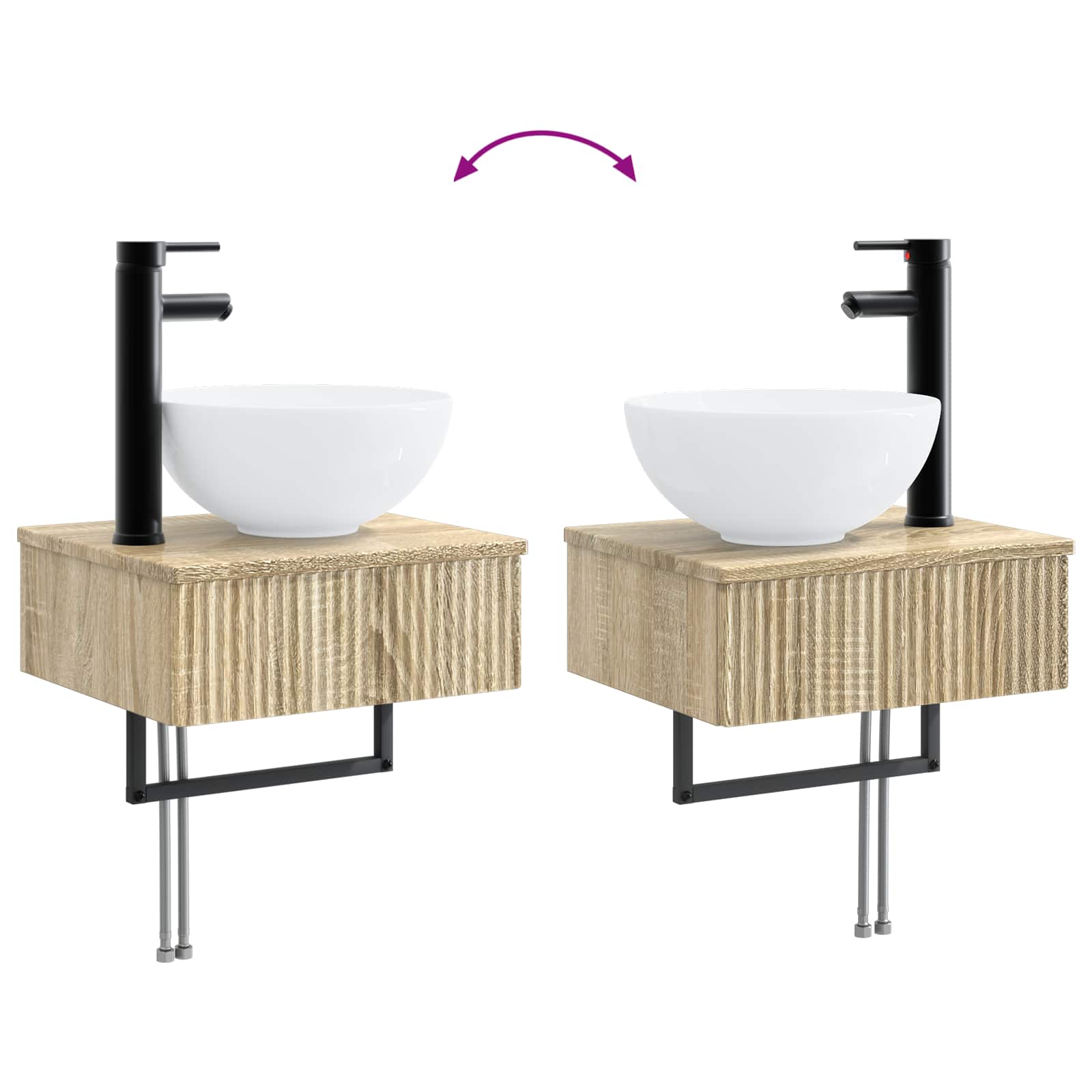 Set namještaja za kupaonicu 6 pcs Hrast sonoma