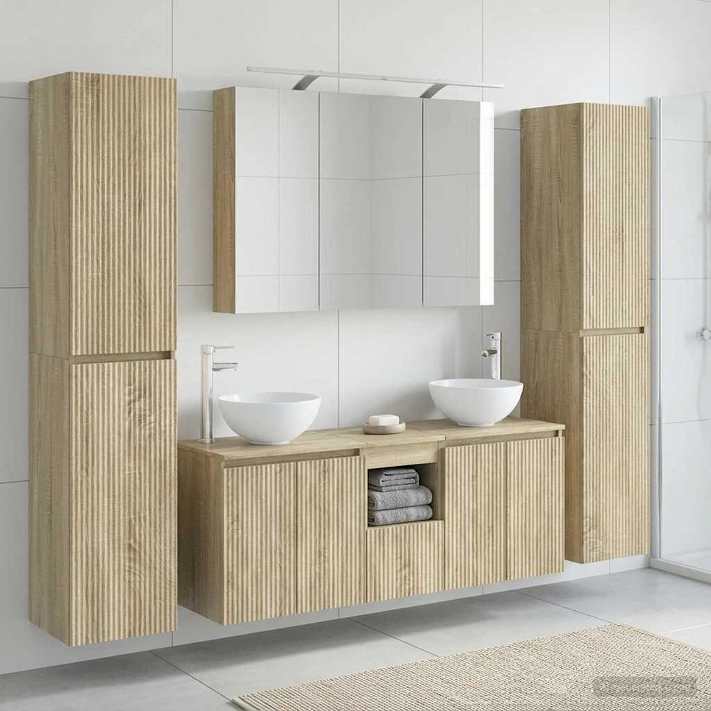 Set namještaja za kupaonicu 6 pcs Hrast sonoma