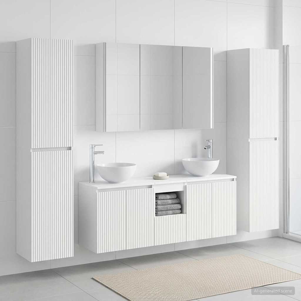Set namještaja za kupaonicu 6 pcs Bijela