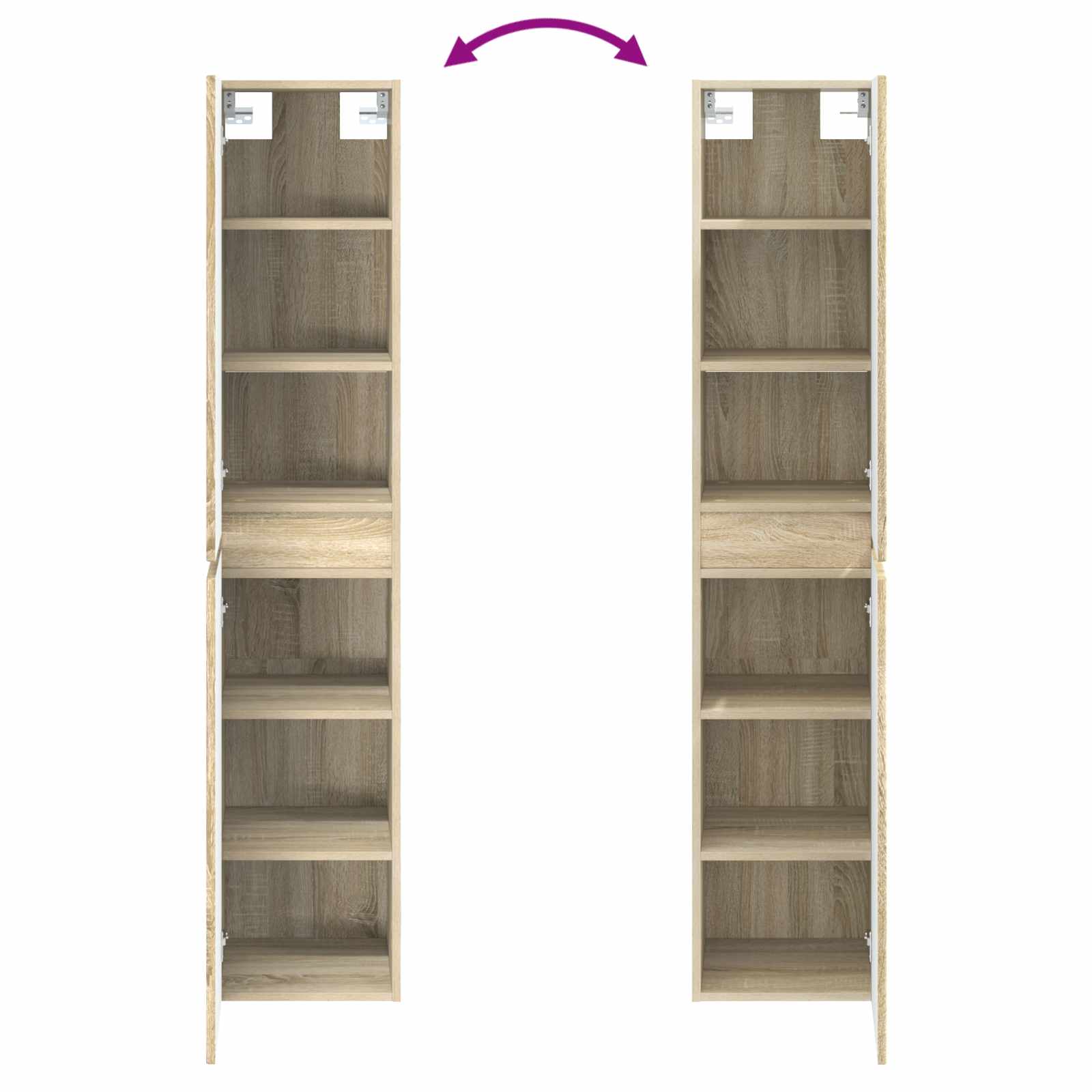 Set ormarića za kupaonicu 5 pcs Hrast sonoma
