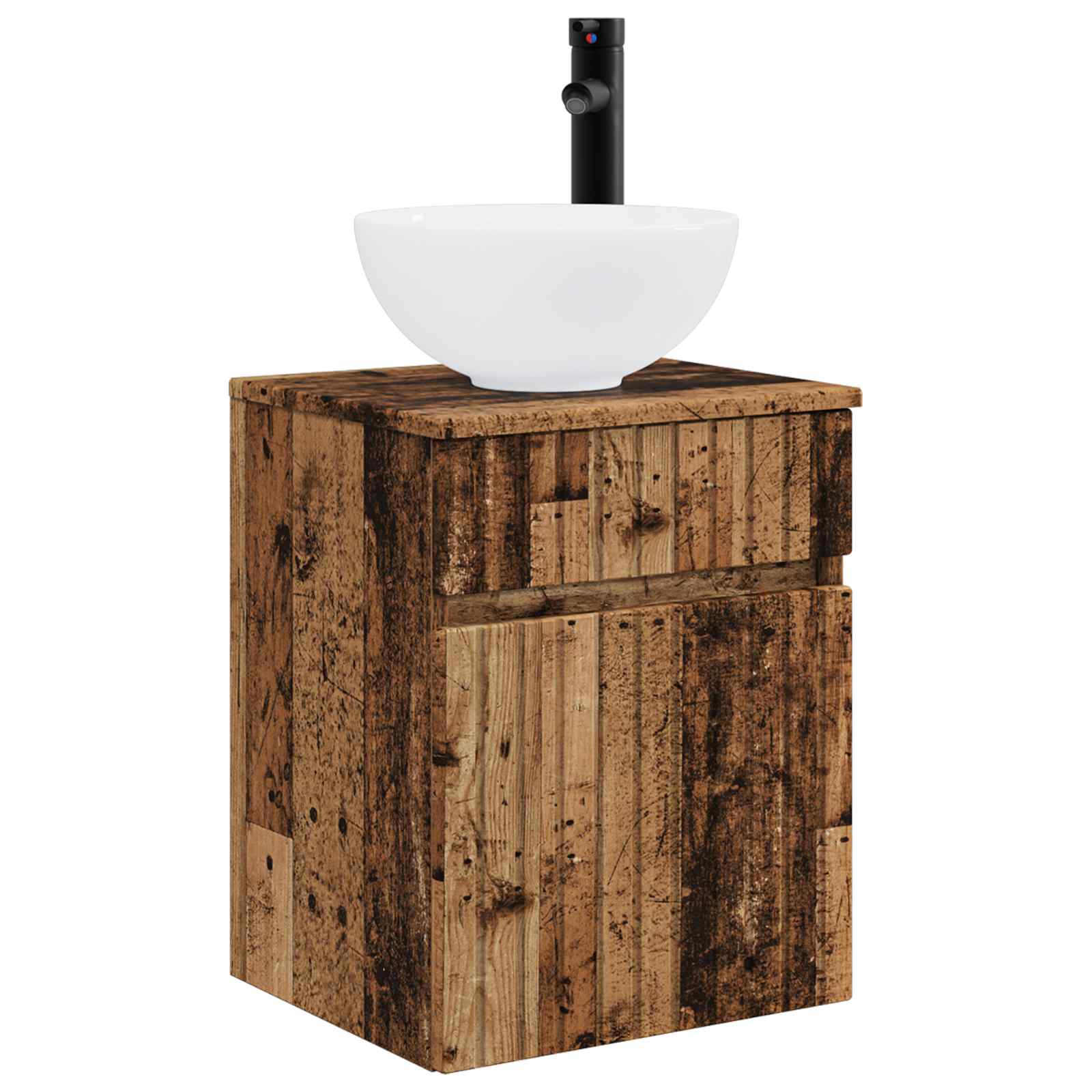 Set ormarića za kupaonicu 5 pcs Staro drvo 43 x 16 x 62,5 cm