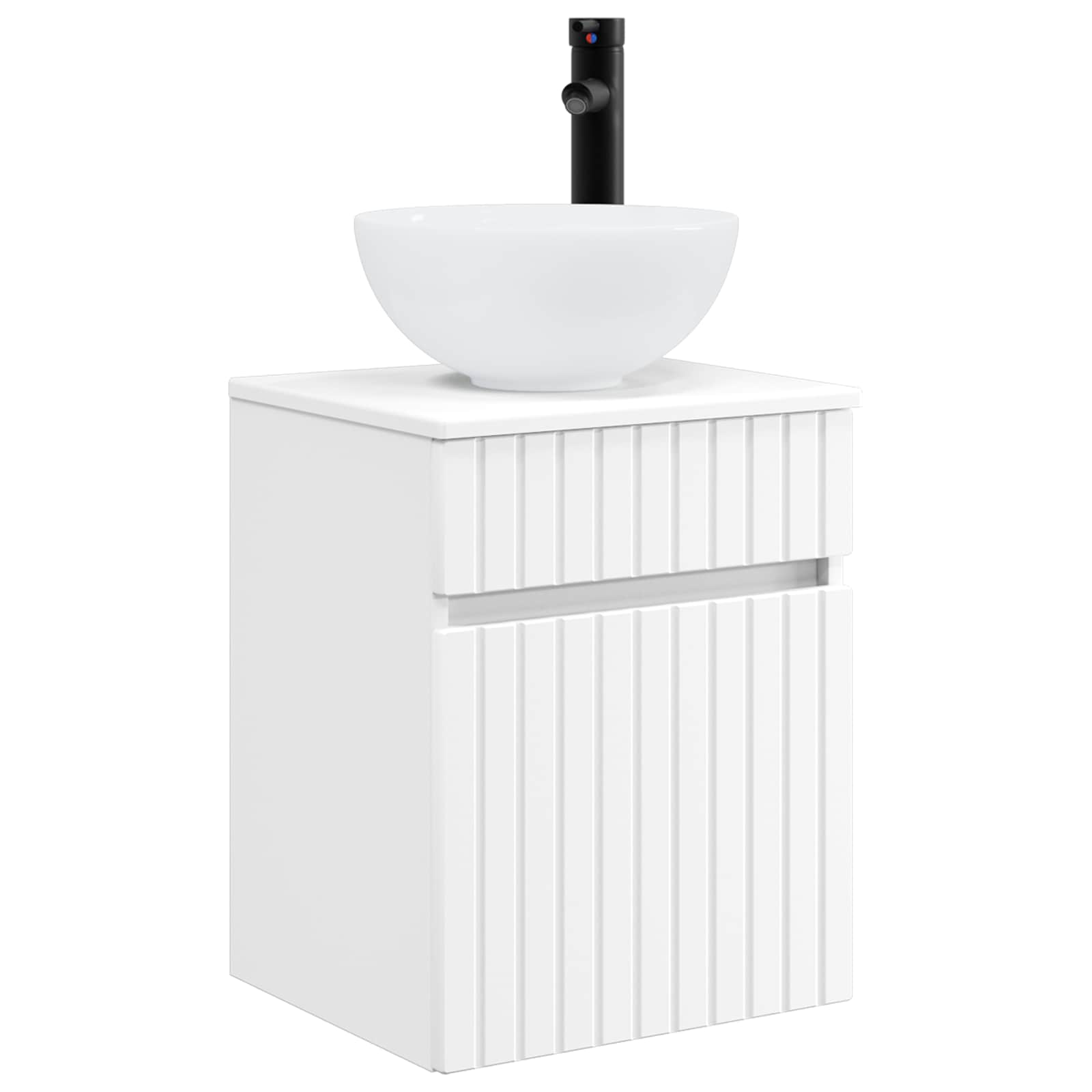 Set ormarića za kupaonicu 5 pcs Bijela 43 x 11,5 x 60,5 cm