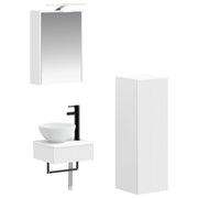 Set ormarića za kupaonicu 4 pcs Bijela 43 x 16 x 62,5 cm