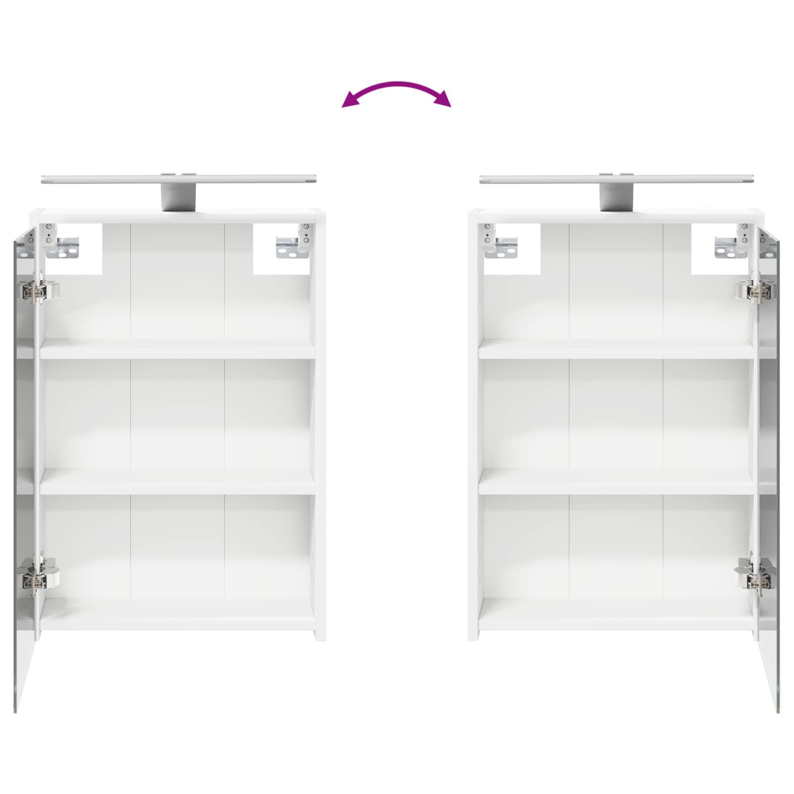 Set ormarića za kupaonicu 4 pcs Bijela 43 x 16 x 62,5 cm