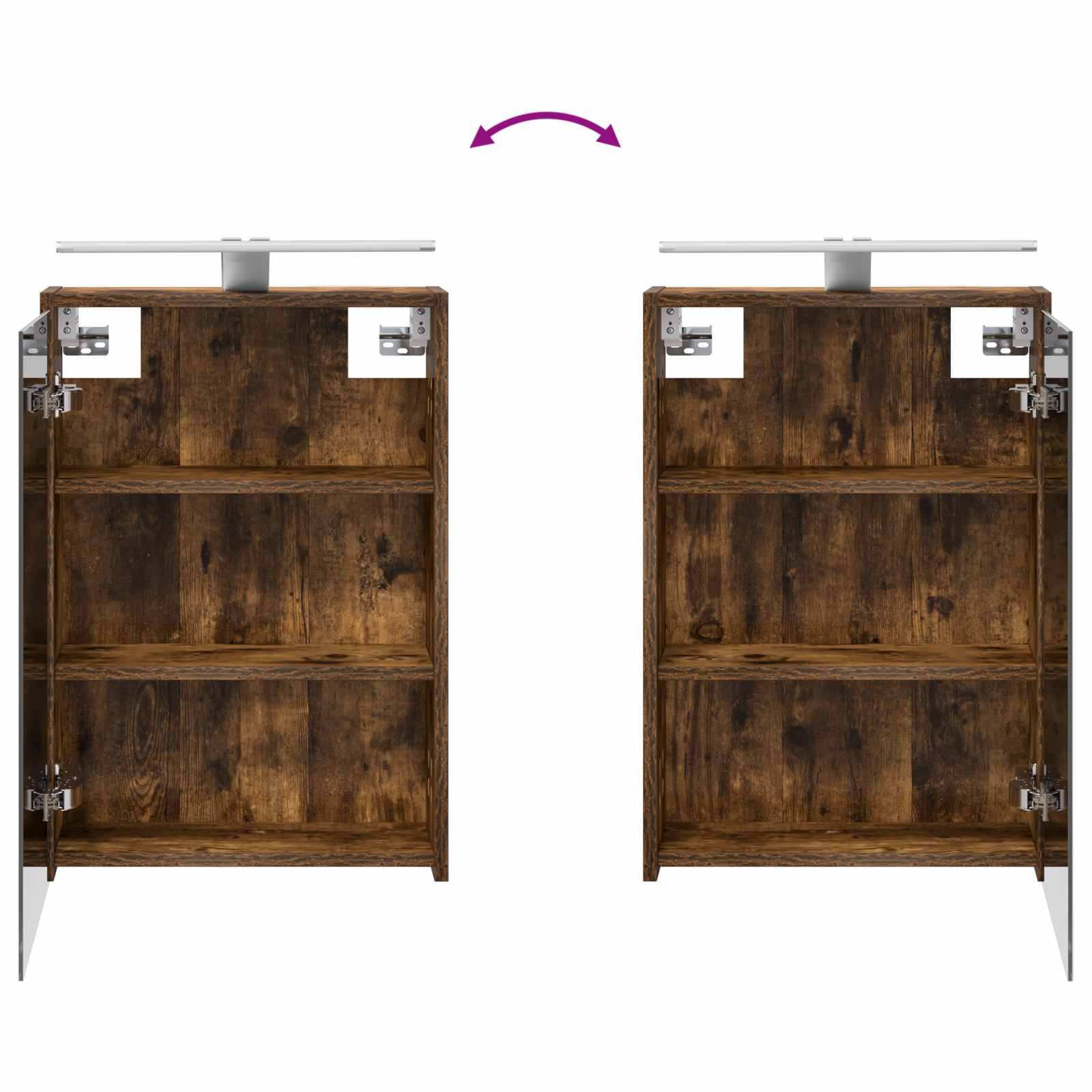 Set ormarića za kupaonicu 4 pcs Dimljeni hrast