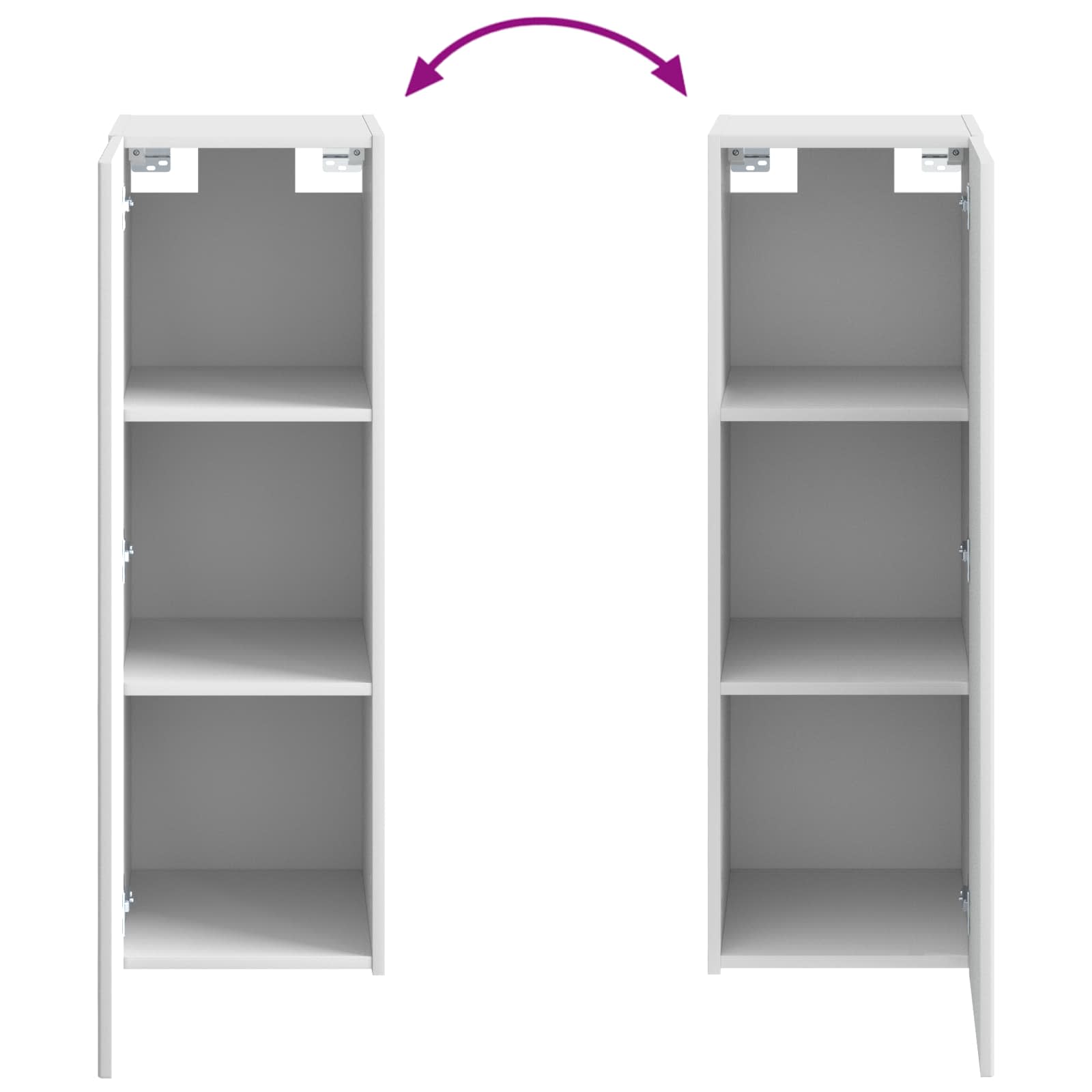 Set ormarića za kupaonicu 4 pcs Bijela 43 x 11,5 x 60,5 cm