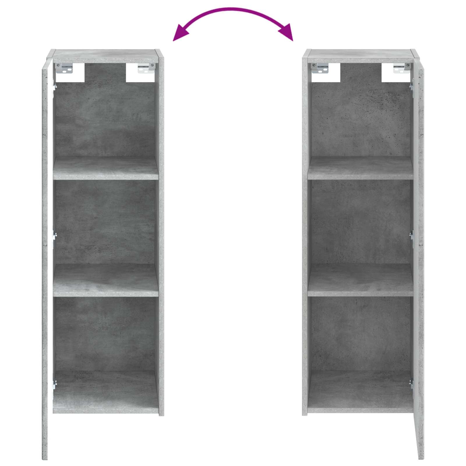 Set ormarića za kupaonicu 4 pcs Betonska siva