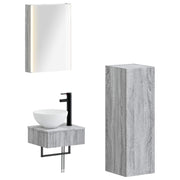 Set ormarića za kupaonicu 4 pcs Siva Sonoma 43 x 11,5 x 60,5 cm