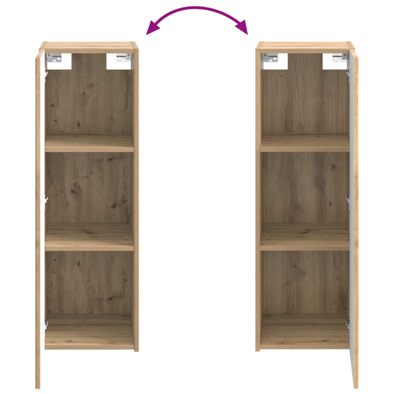 Set ormarića za kupaonicu 4 pcs Hrast artisan 50 x 14,5 x 70 cm