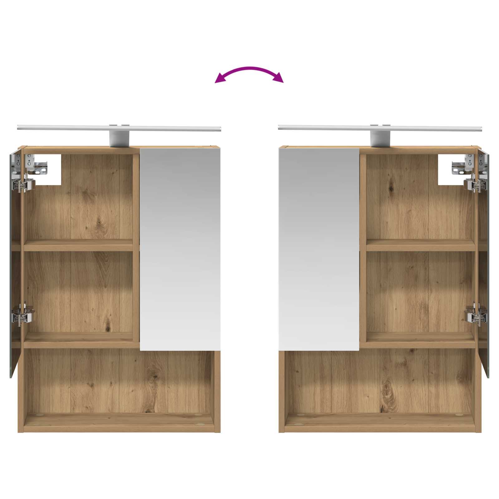Set ormarića za kupaonicu 4 pcs Hrast artisan 50 x 14,5 x 70 cm