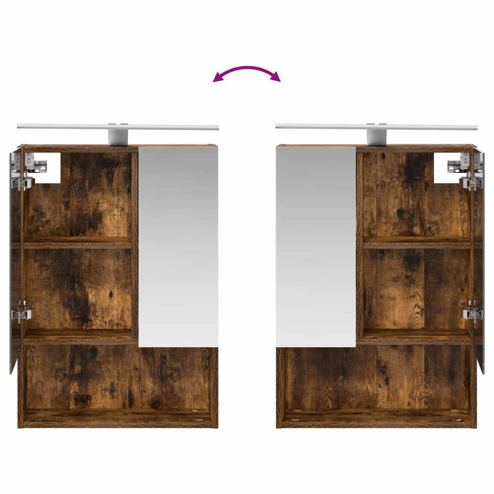 Set namještaja za kupaonicu 4 pcs Dimljeni hrast