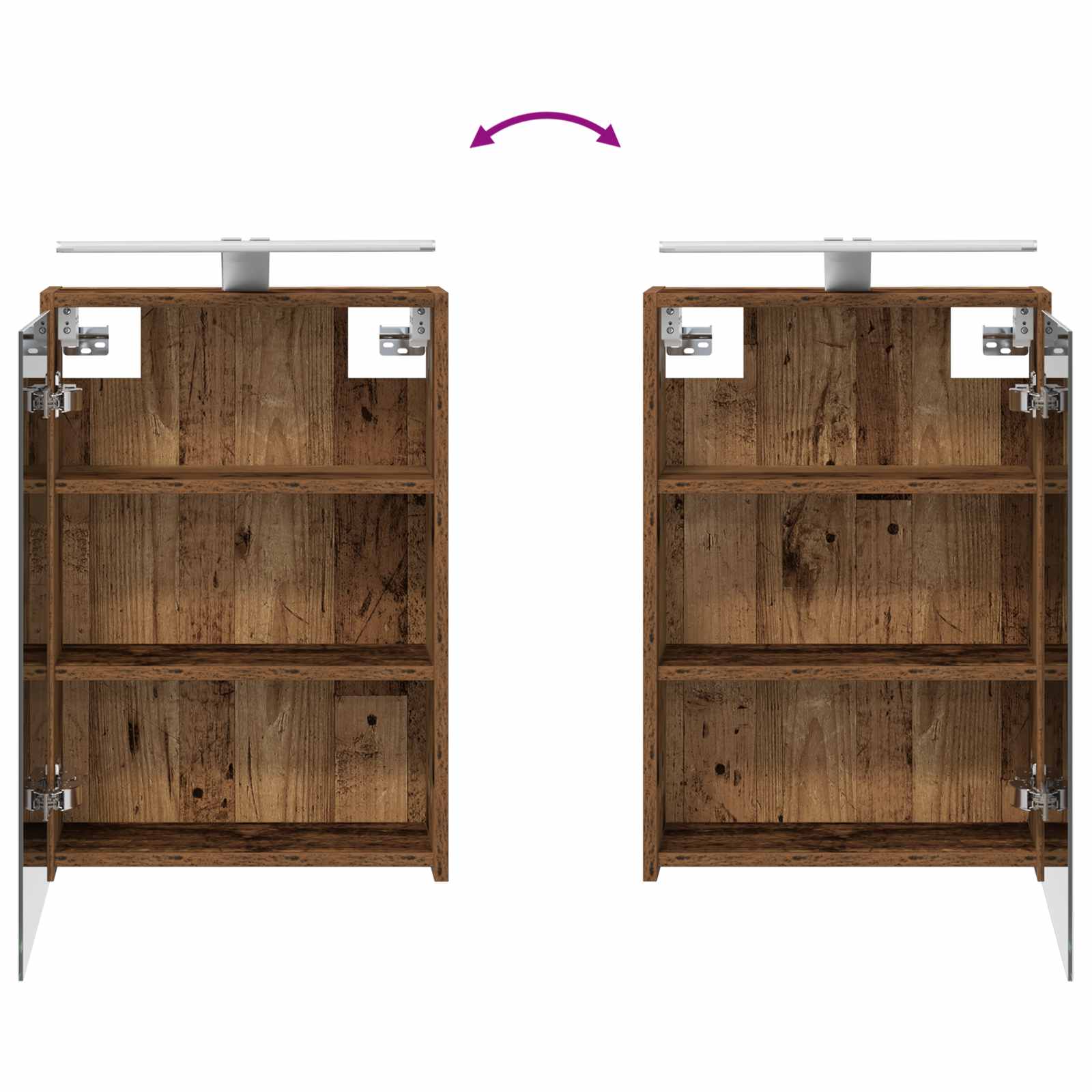 Set namještaja za kupaonicu 4 pcs Staro drvo