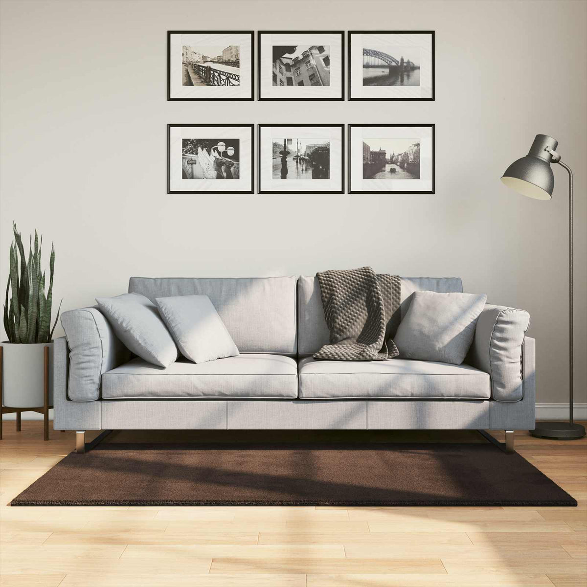 Tepih HUARTE Smeđa 80 x 150 cm 100% poliester Ravna