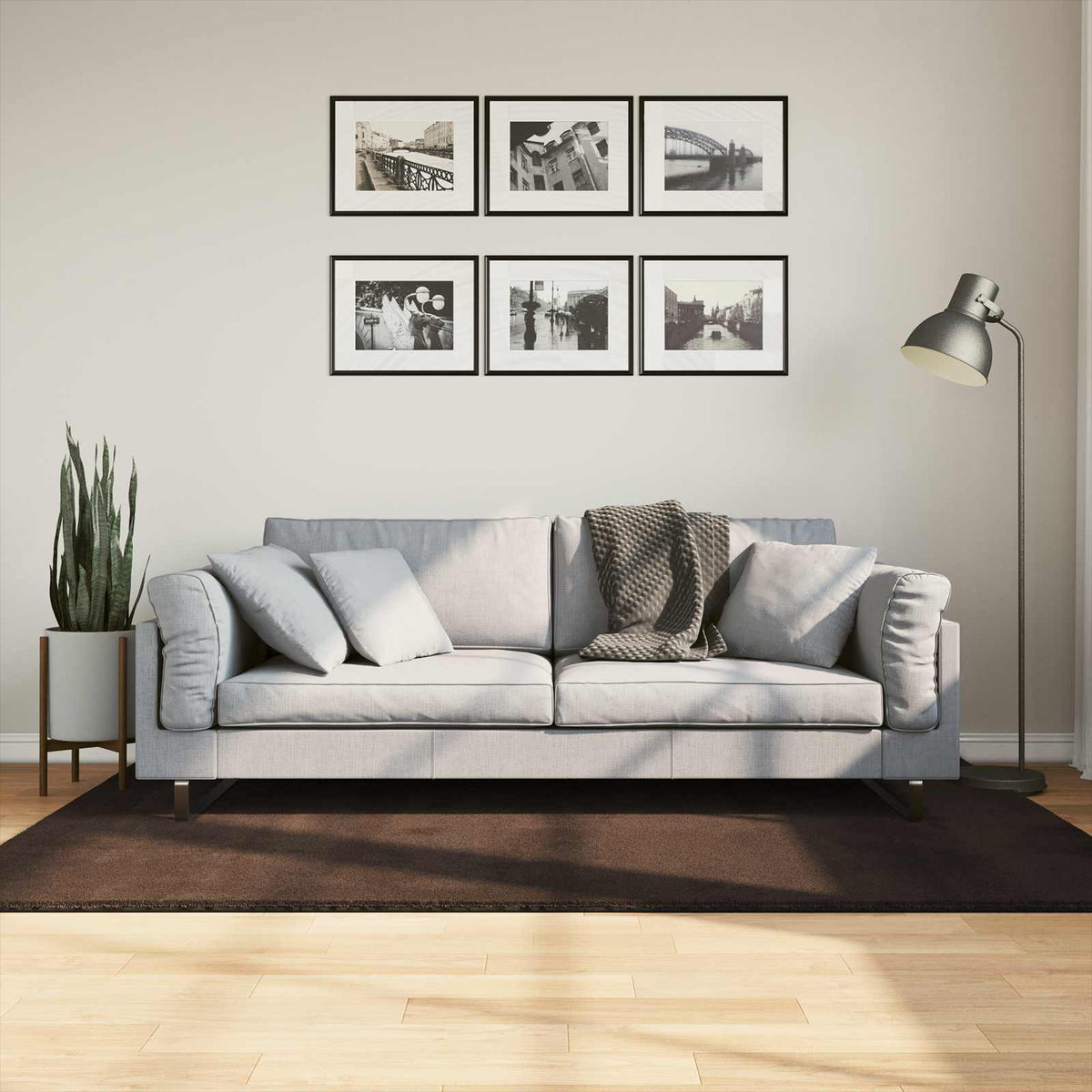 Tepih HUARTE Smeđa 120 x 170 cm 100% poliester Ravna