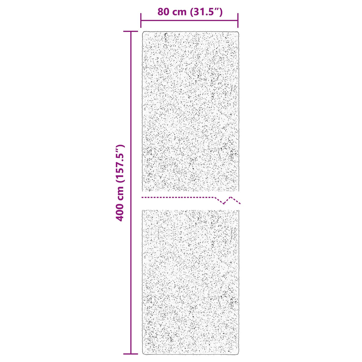 Tepih HUARTE Siva 80 x 400 cm 100% poliester Ravna