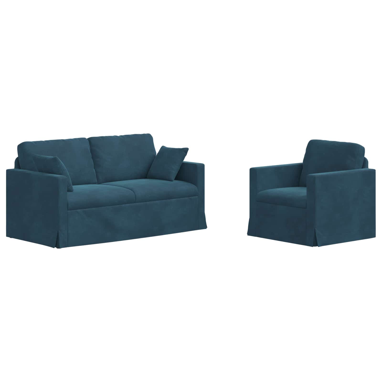 Set sofe 2 pcs Plava 158 x 78 x 80 cm Baršun