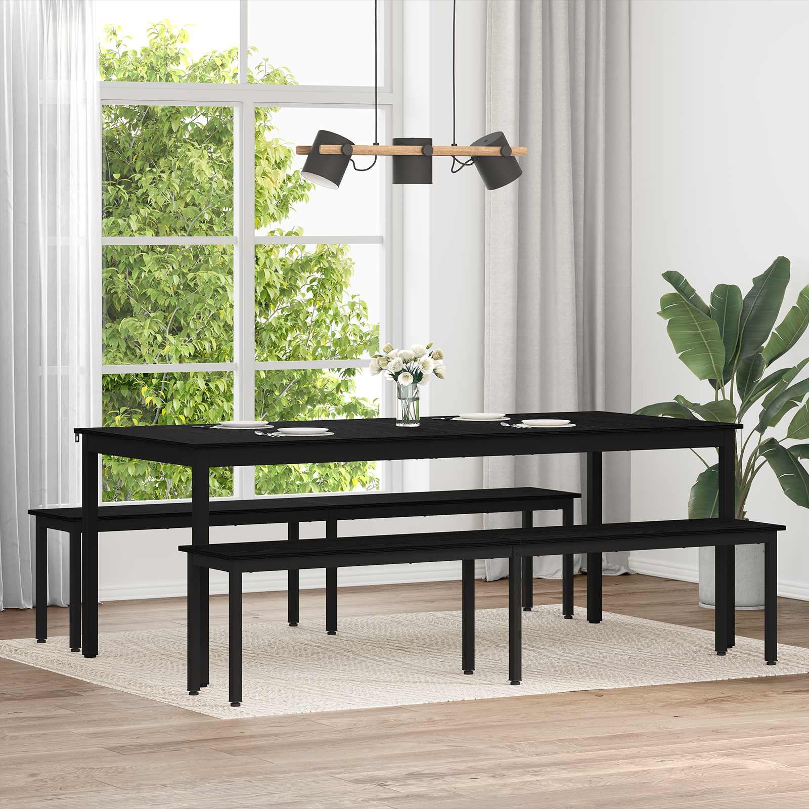 klupa Crni hrast 200 x 35 x 45 cm Konstruirano drvo