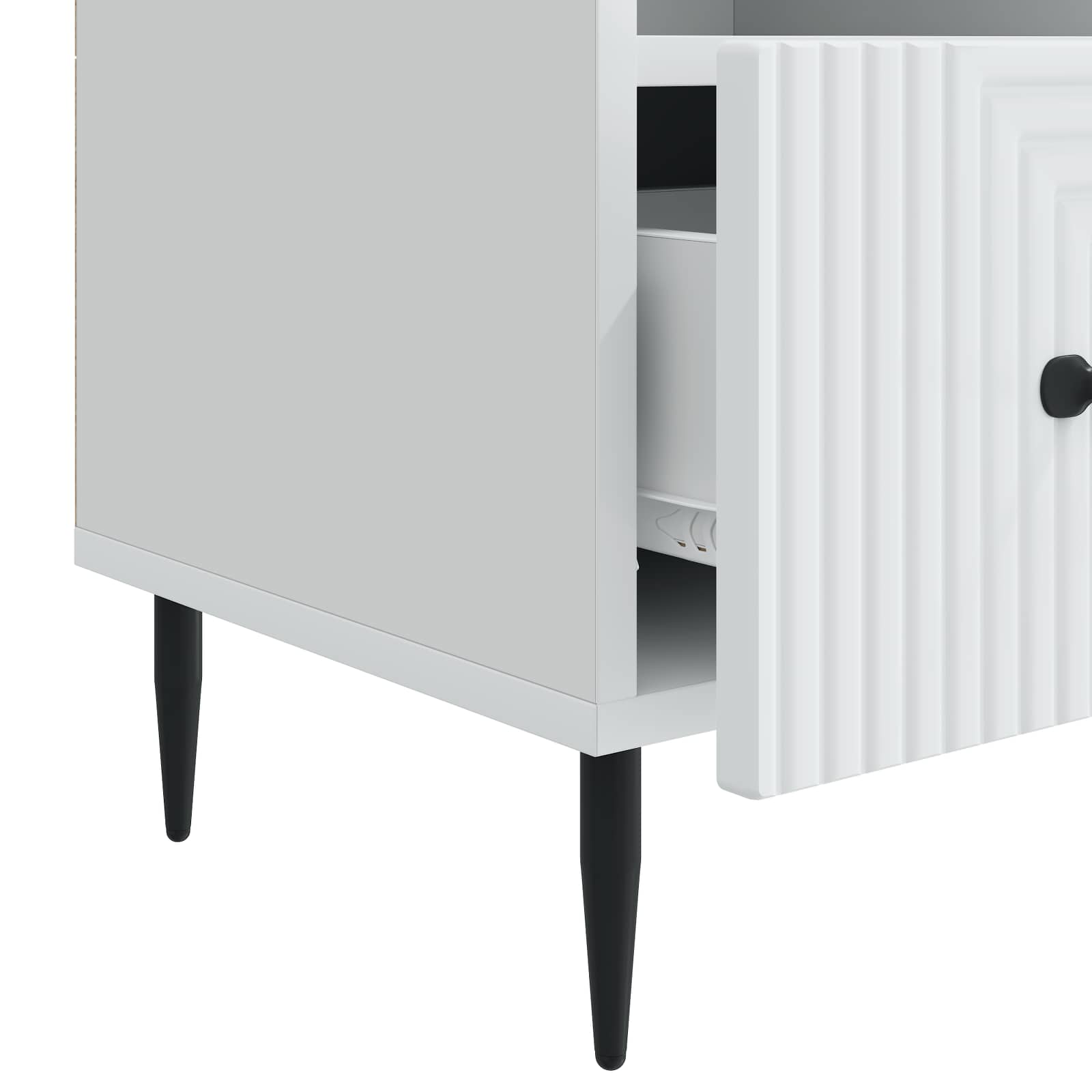 TV ormar s ladicama Bijela 102 x 34,5 x 50 cm Konstruirano drvo