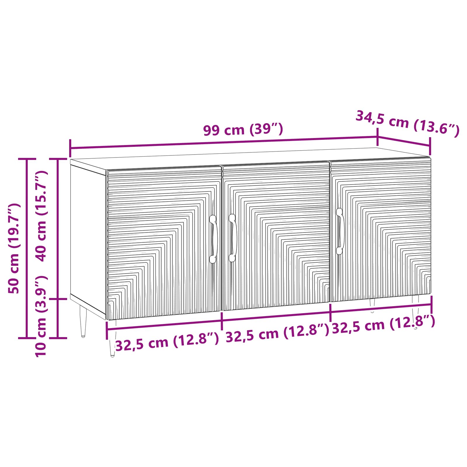 TV ormar Bijela visokog sjaja 99 x 34,5 x 50 cm