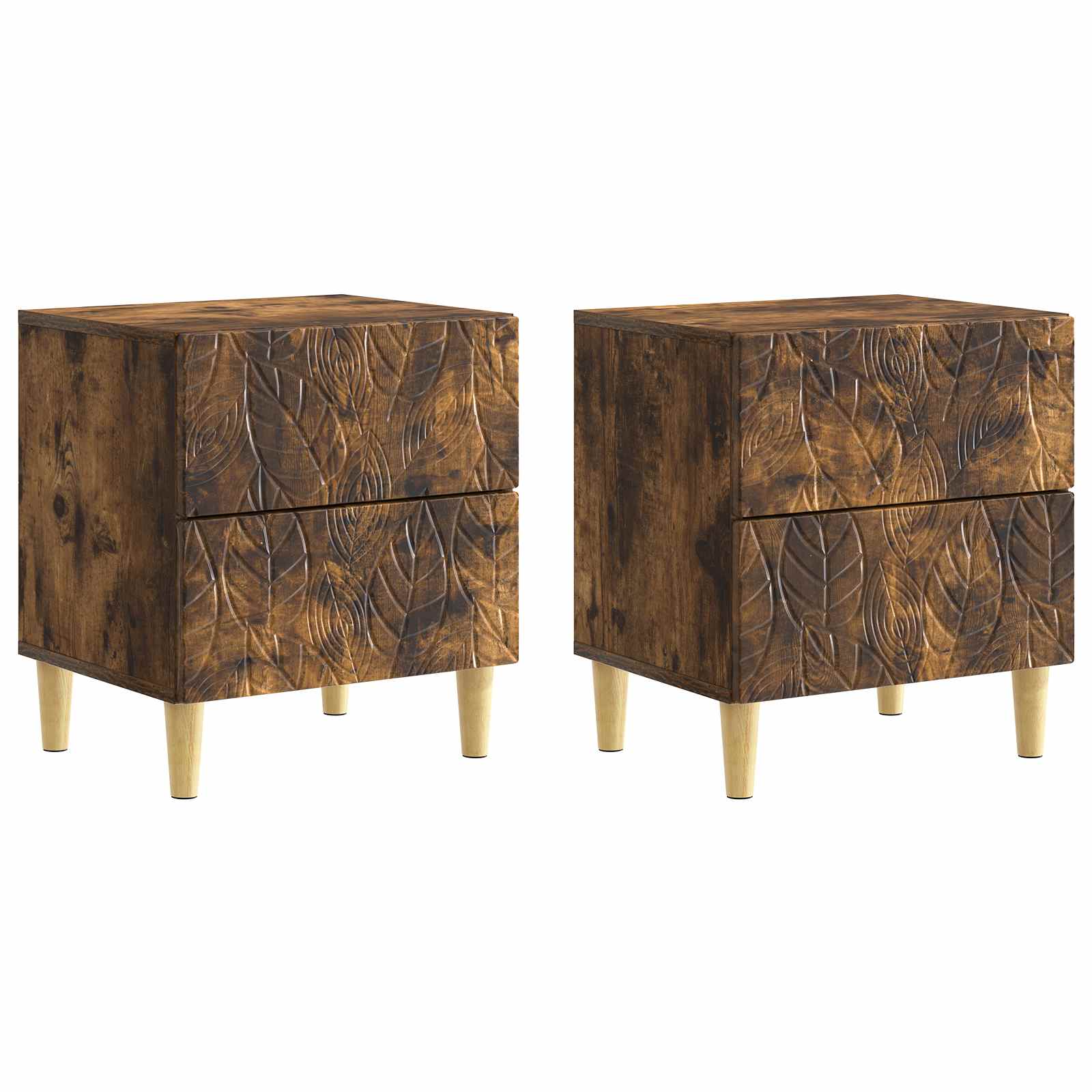 Noćni ormarić 2 pcs Dimljeni hrast 43 x 34,5 x 48 cm