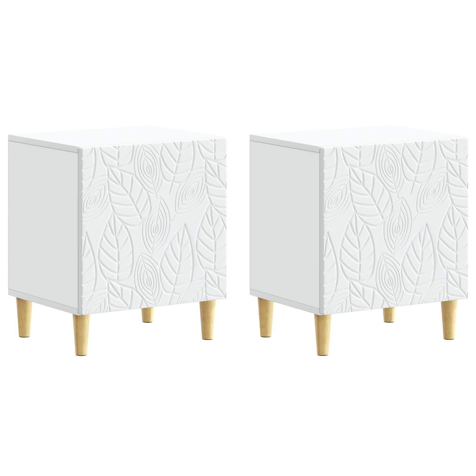 Noćni ormarić 2 pcs Bijela 43 x 34,5 x 50 cm Konstruirano drvo